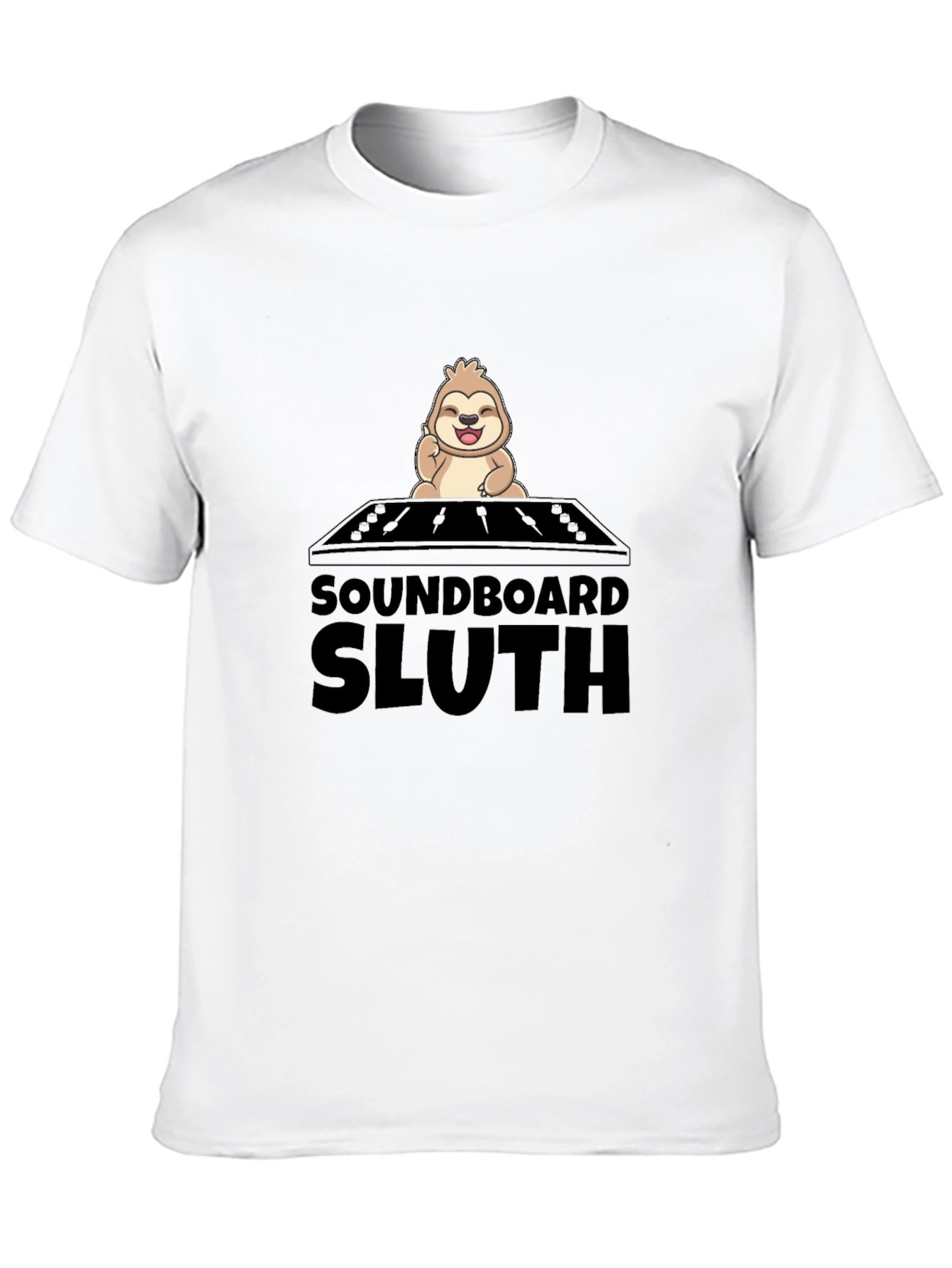 Soundboard Sloth Graphic Tee - Black