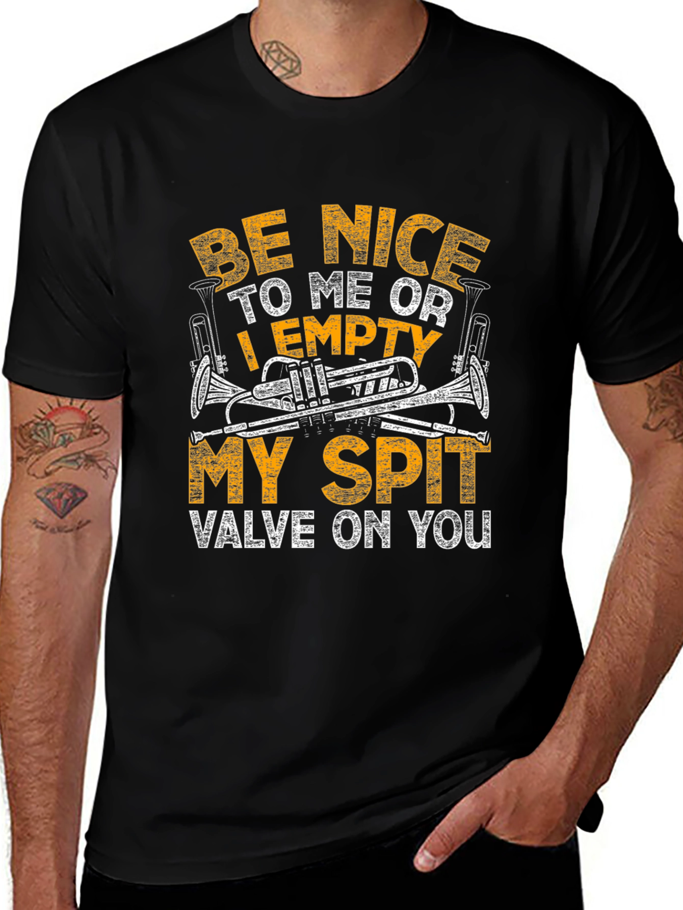 Funny Trombone Player Graphic T-Shirt