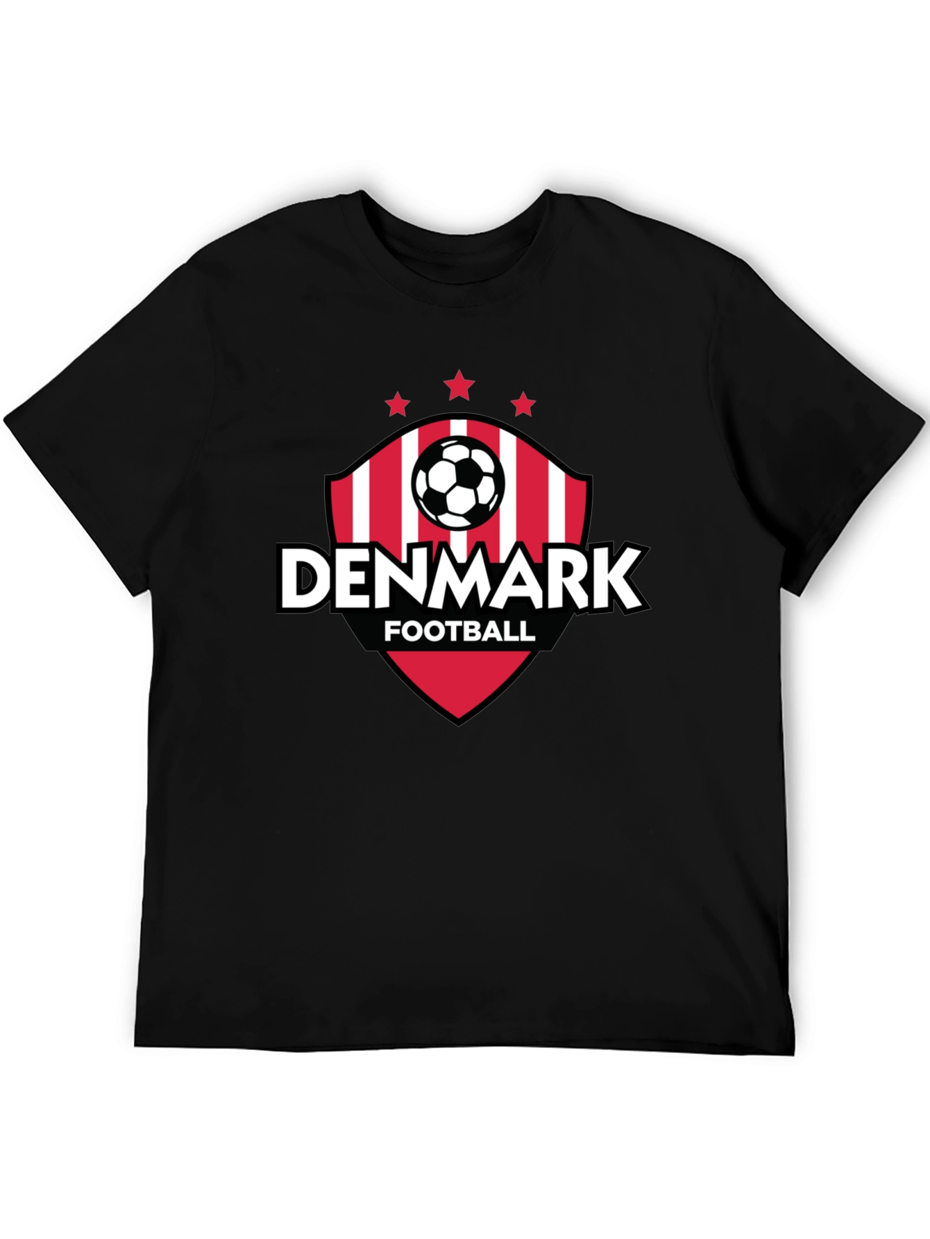Denmark Football Fan T-Shirt - Black