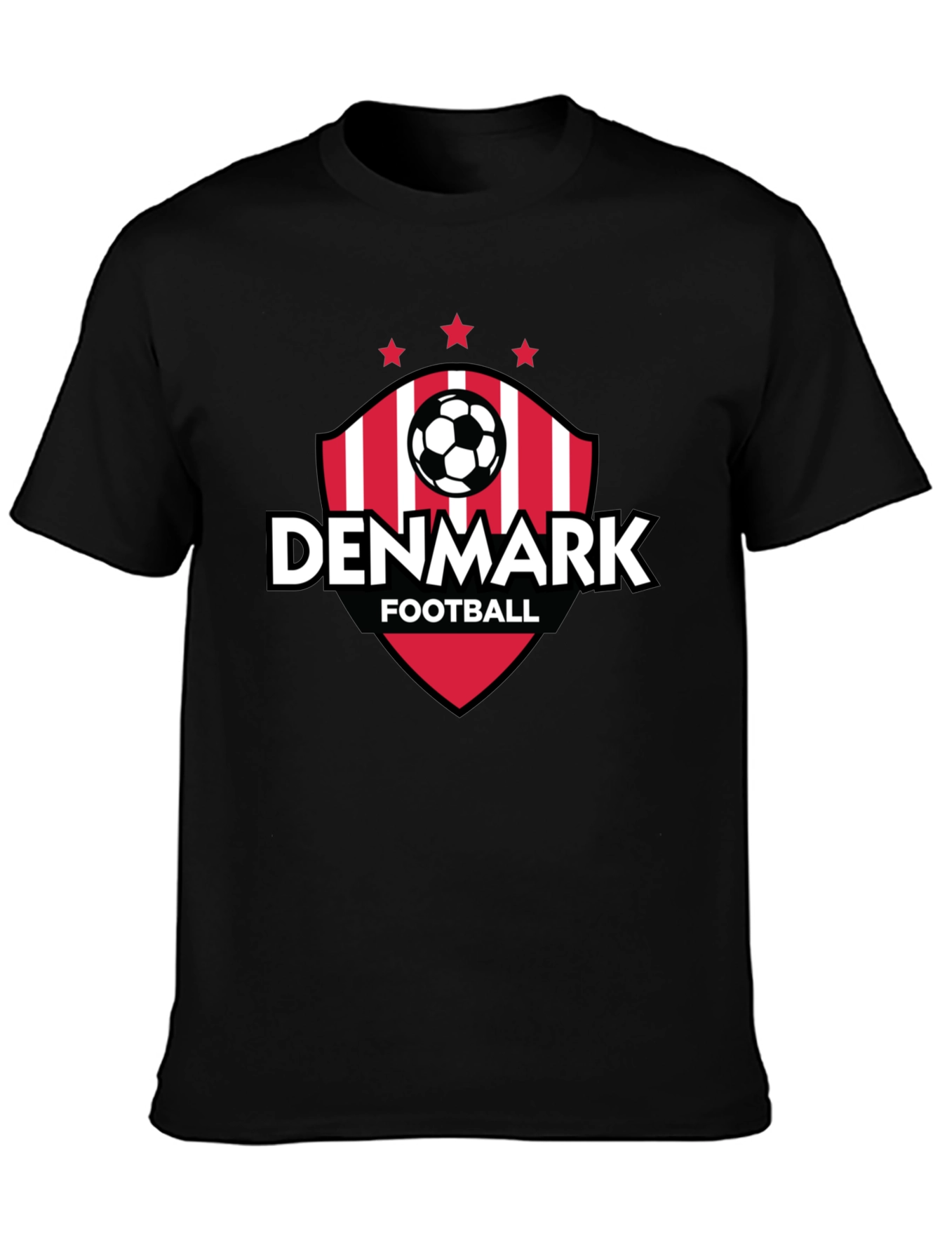 Denmark Football Fan T-Shirt - Black
