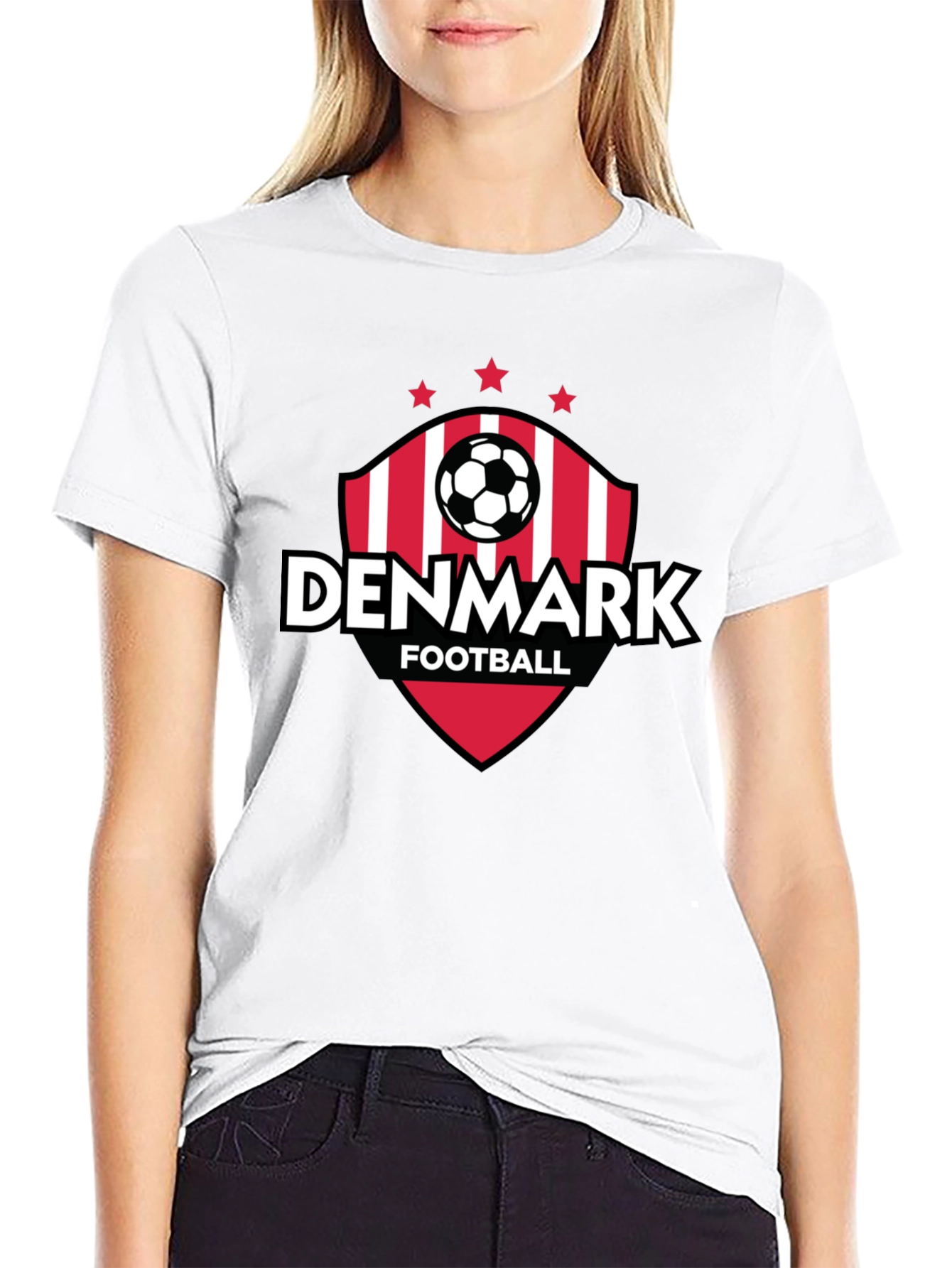 Denmark Football Fan T-Shirt - Black
