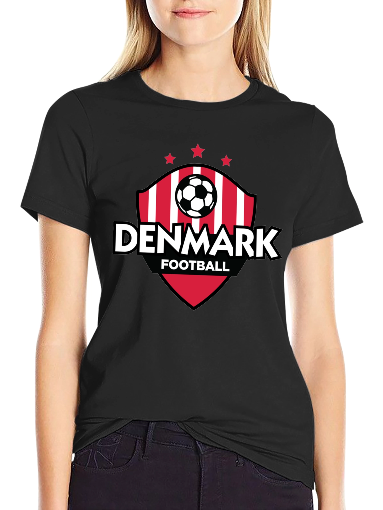 Denmark Football Fan T-Shirt - Black