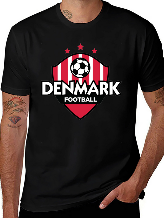 Denmark Football Fan T-Shirt - Black