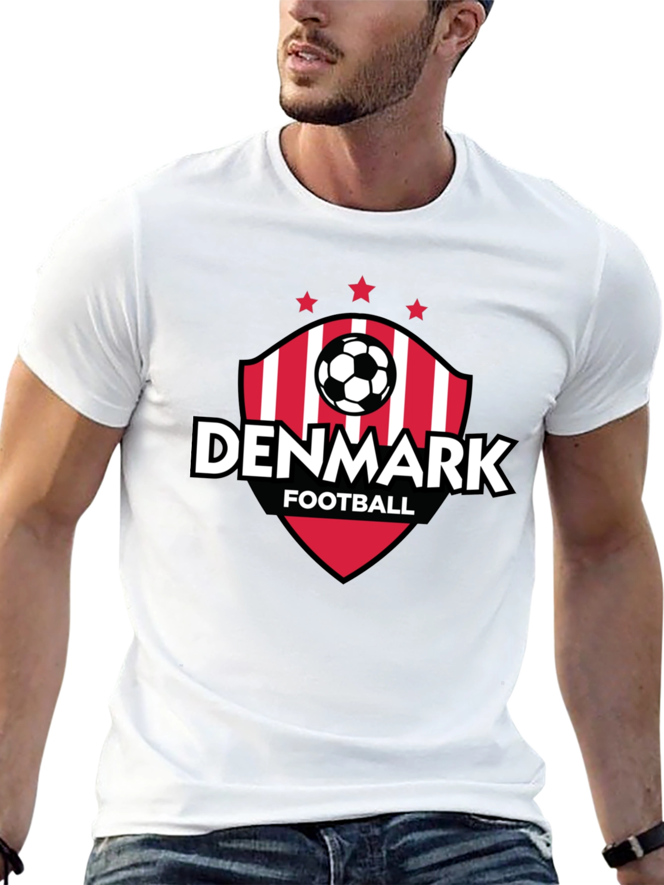 Denmark Football Fan T-Shirt - Black