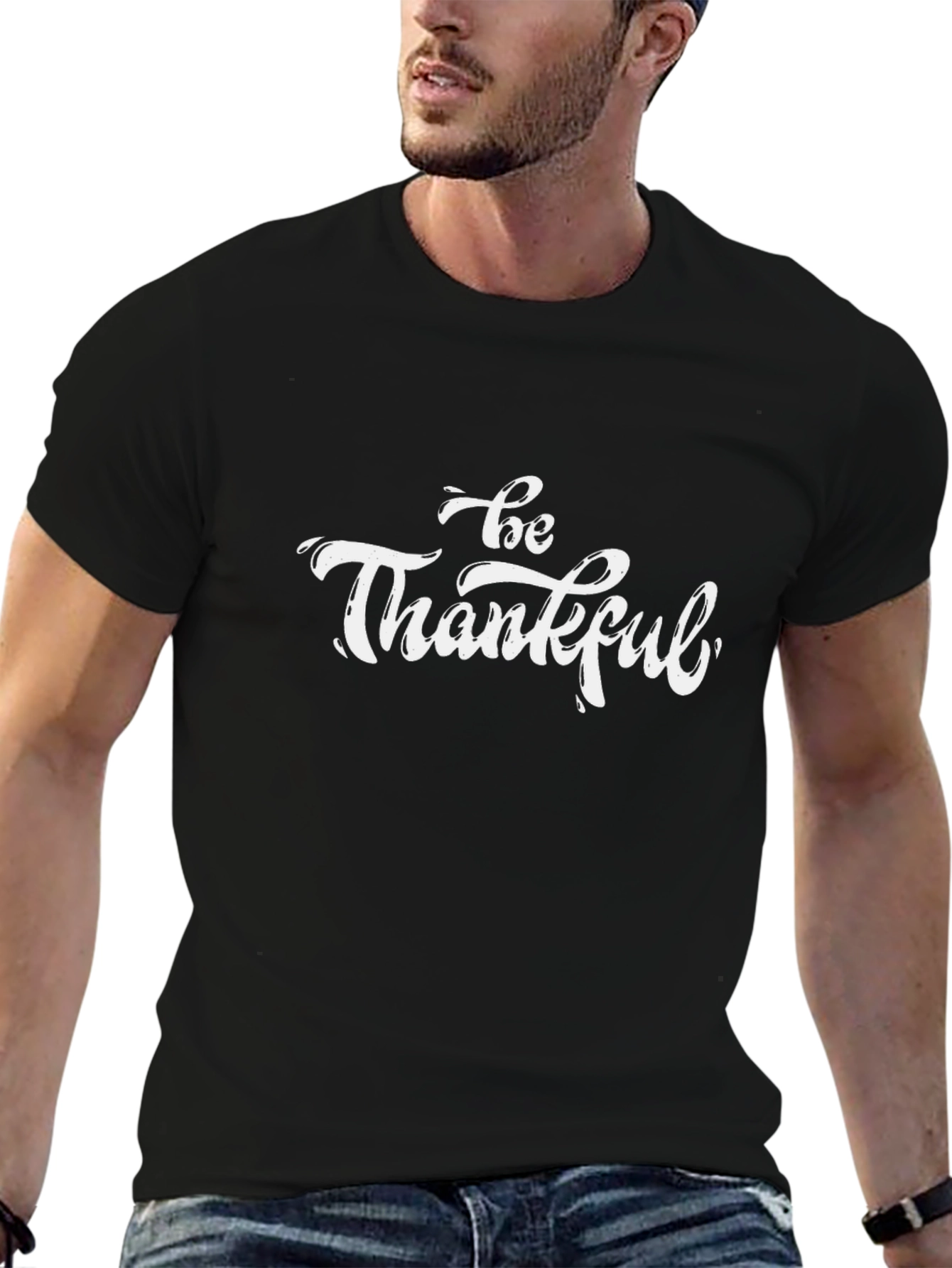 Be Thankful Black T-Shirt