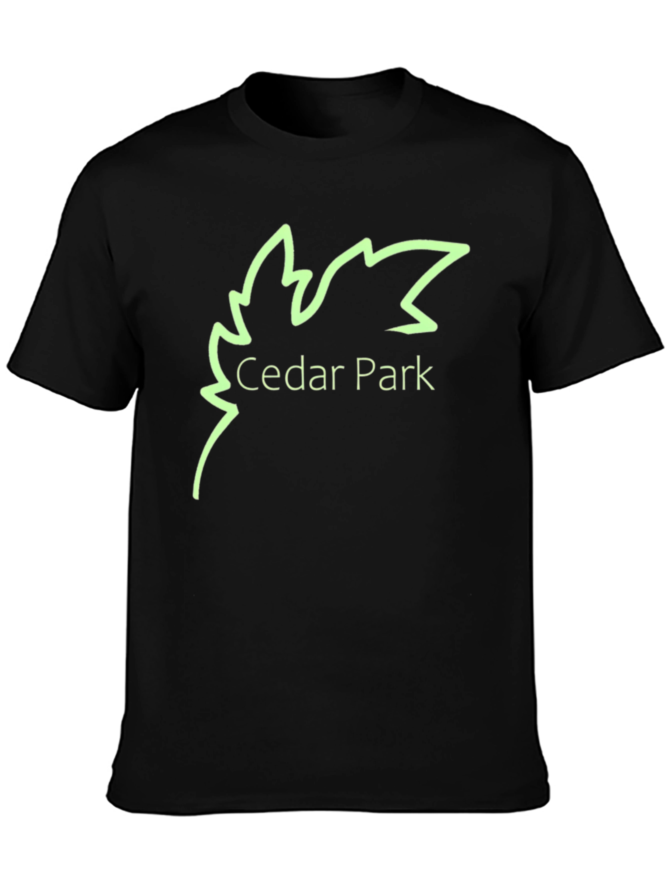 Cedar Park Graphic Tee - Black Cotton