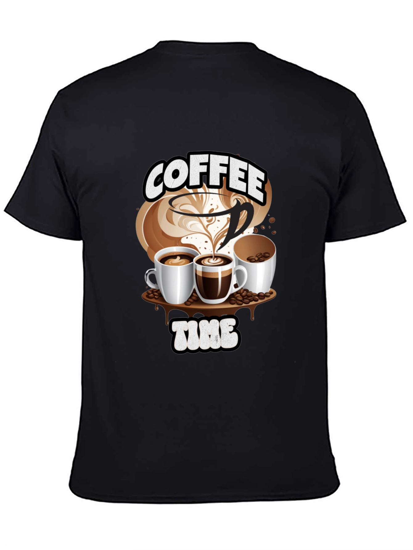Coffee Time Graphic Tee - Black