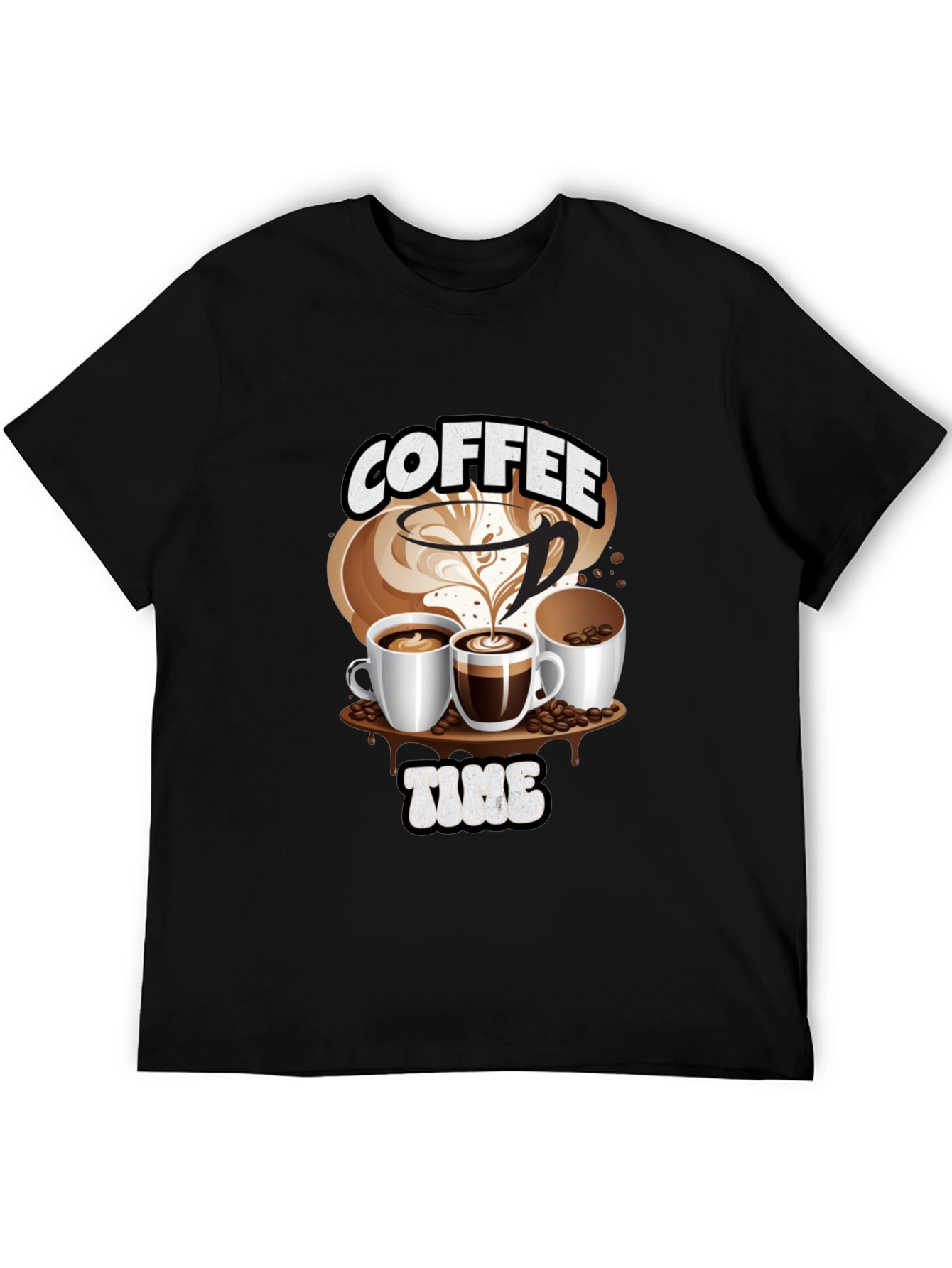Coffee Time Graphic Tee - Black