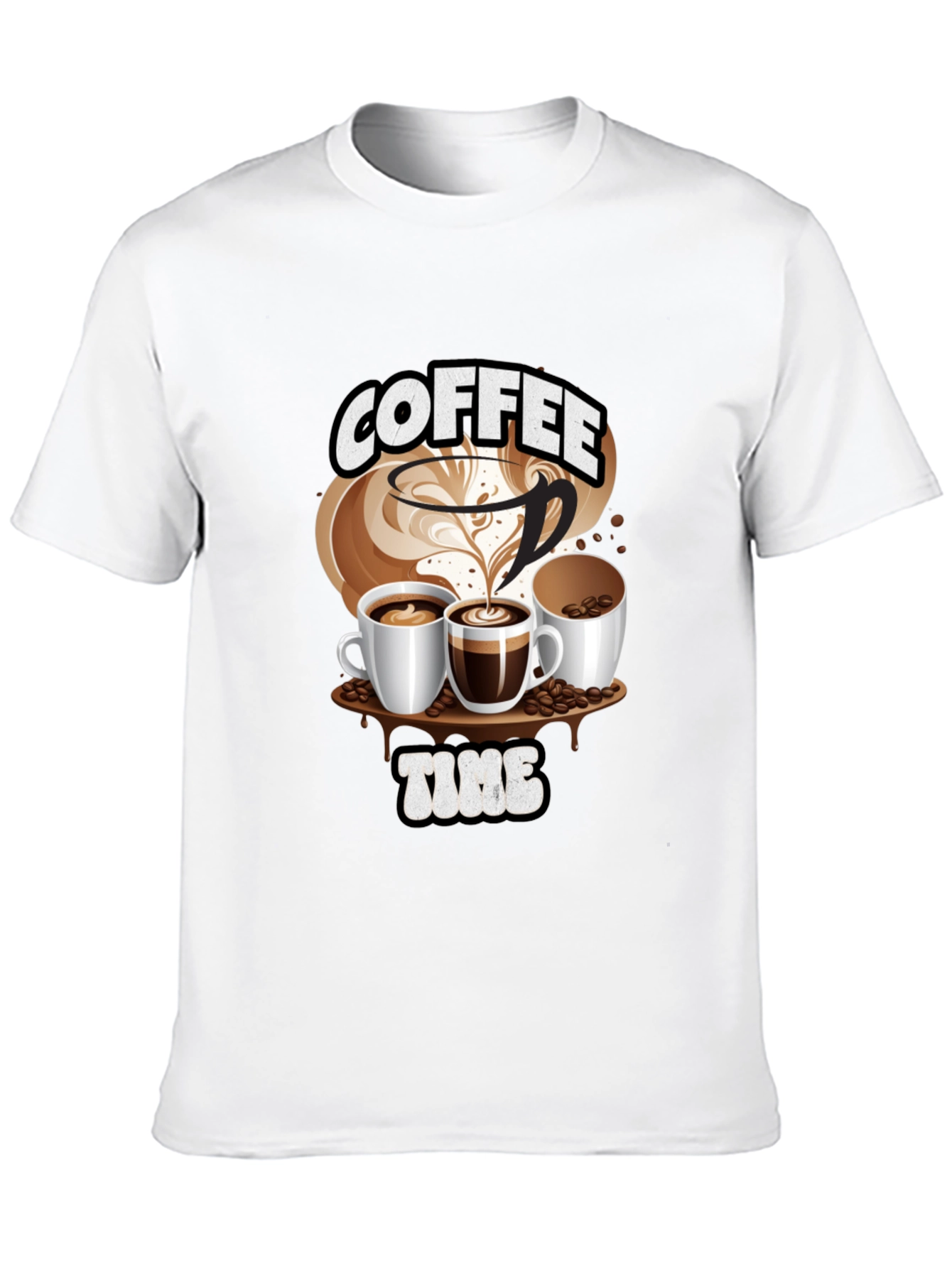 Coffee Time Graphic Tee - Black