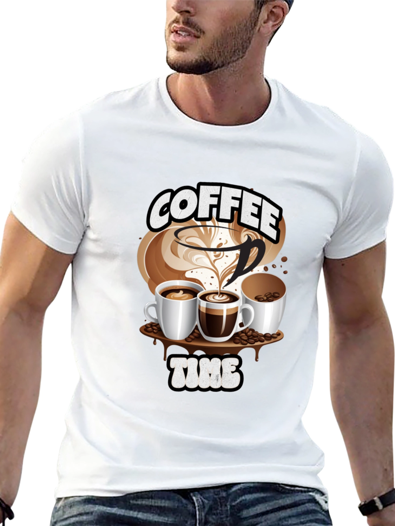 Coffee Time Graphic Tee - Black