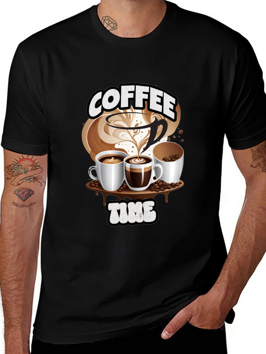 Coffee Time Graphic Tee - Black
