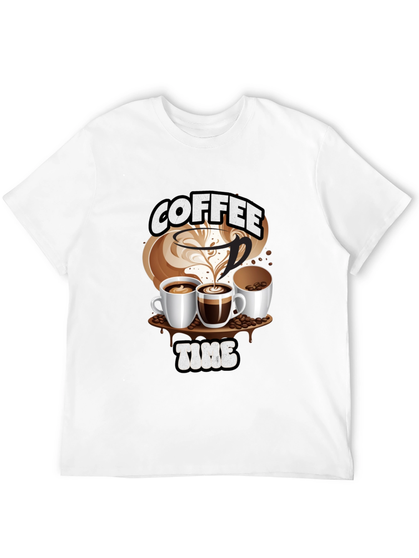 Coffee Time Graphic Tee - Black