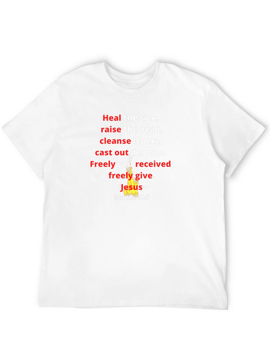 Faith-Based Graphic T-Shirt: Matthew 10:8