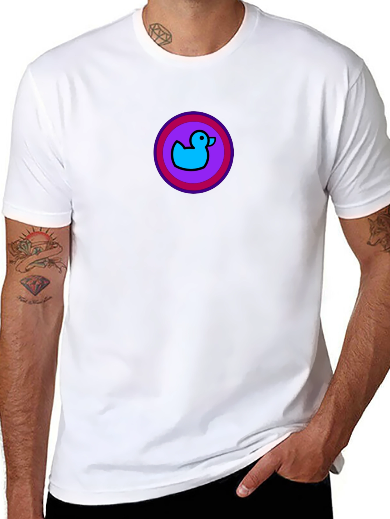 Duck Icon Graphic Tee - Black