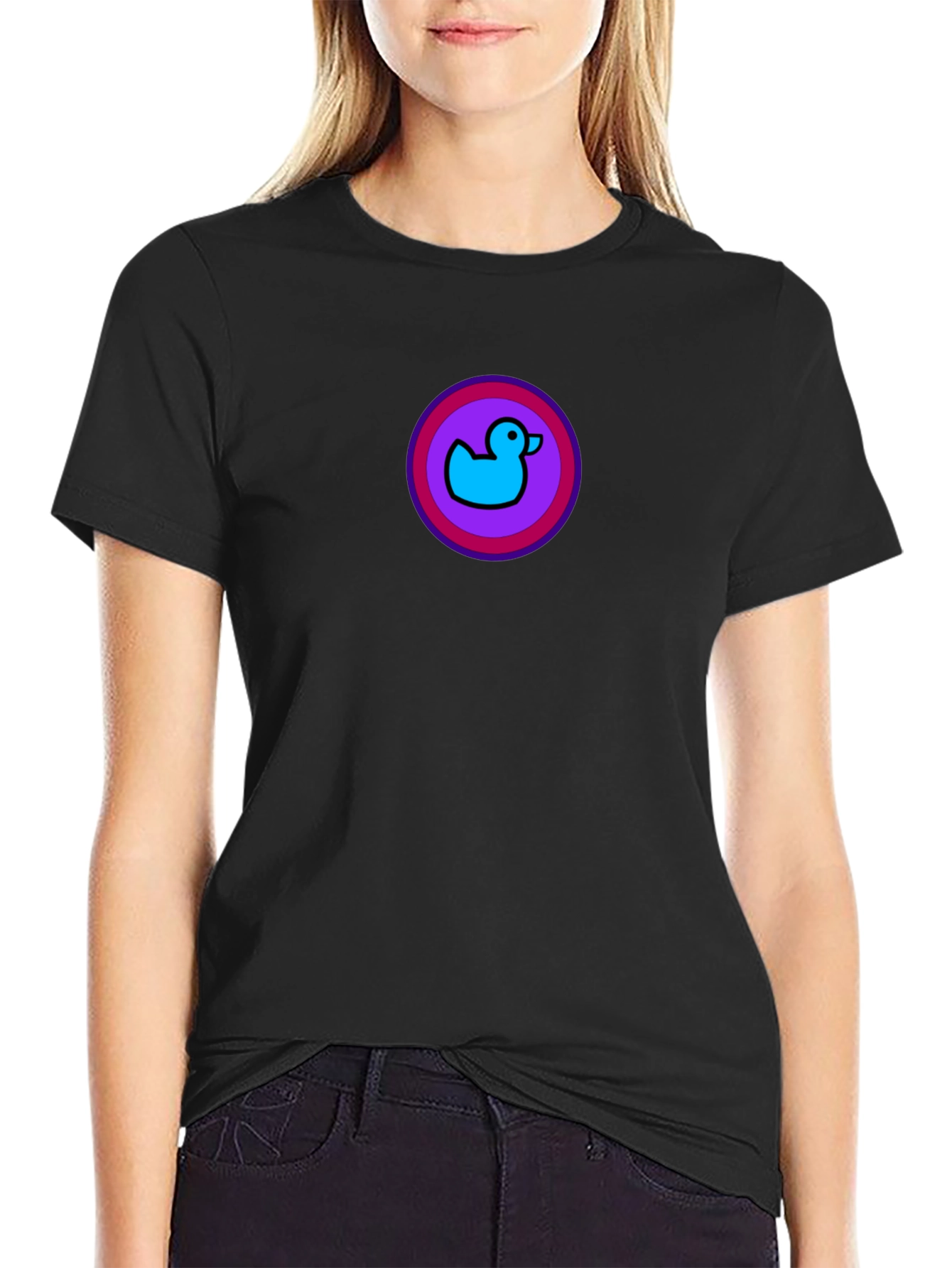 Duck Icon Graphic Tee - Black