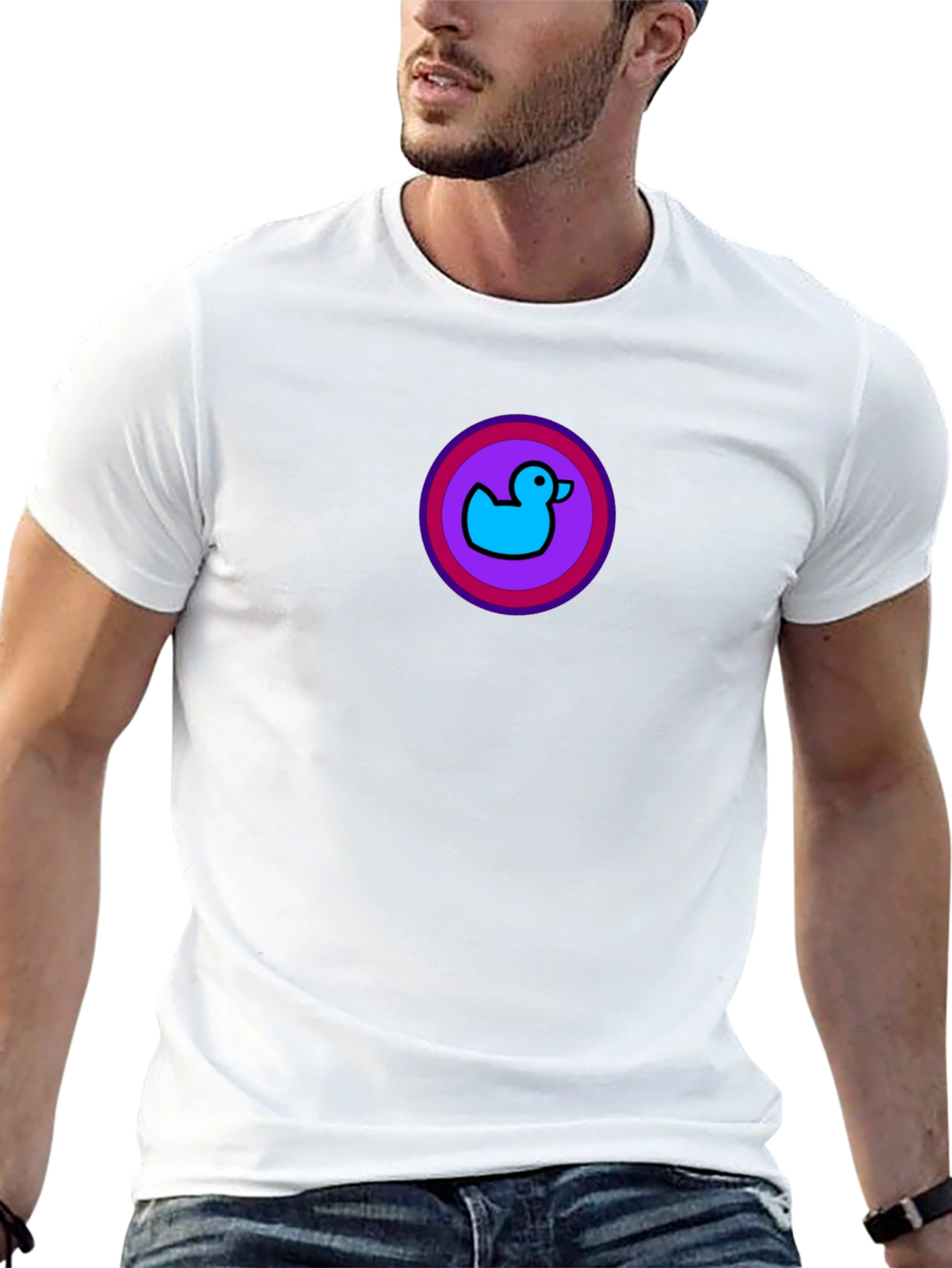 Duck Icon Graphic Tee - Black