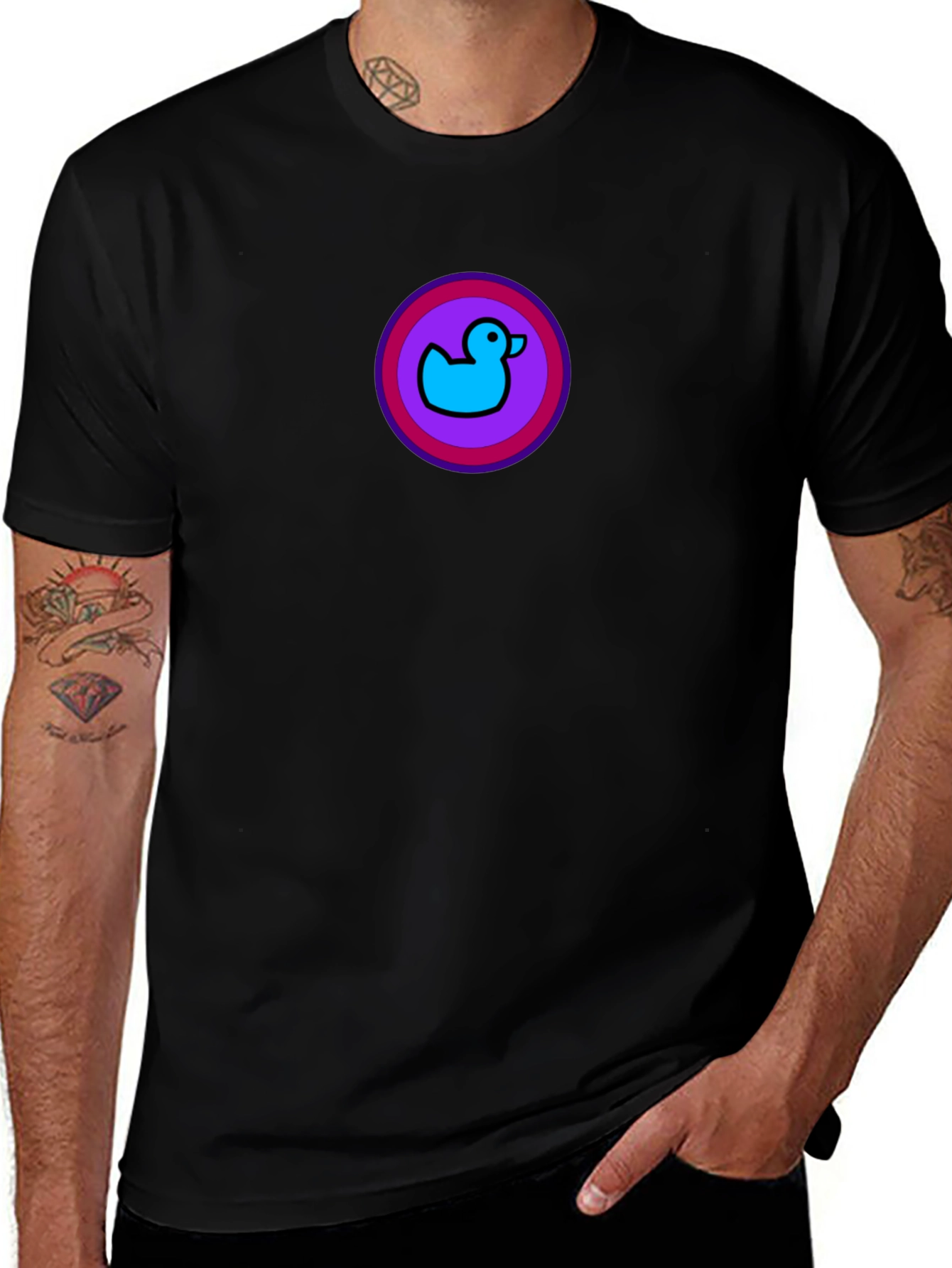 Duck Icon Graphic Tee - Black