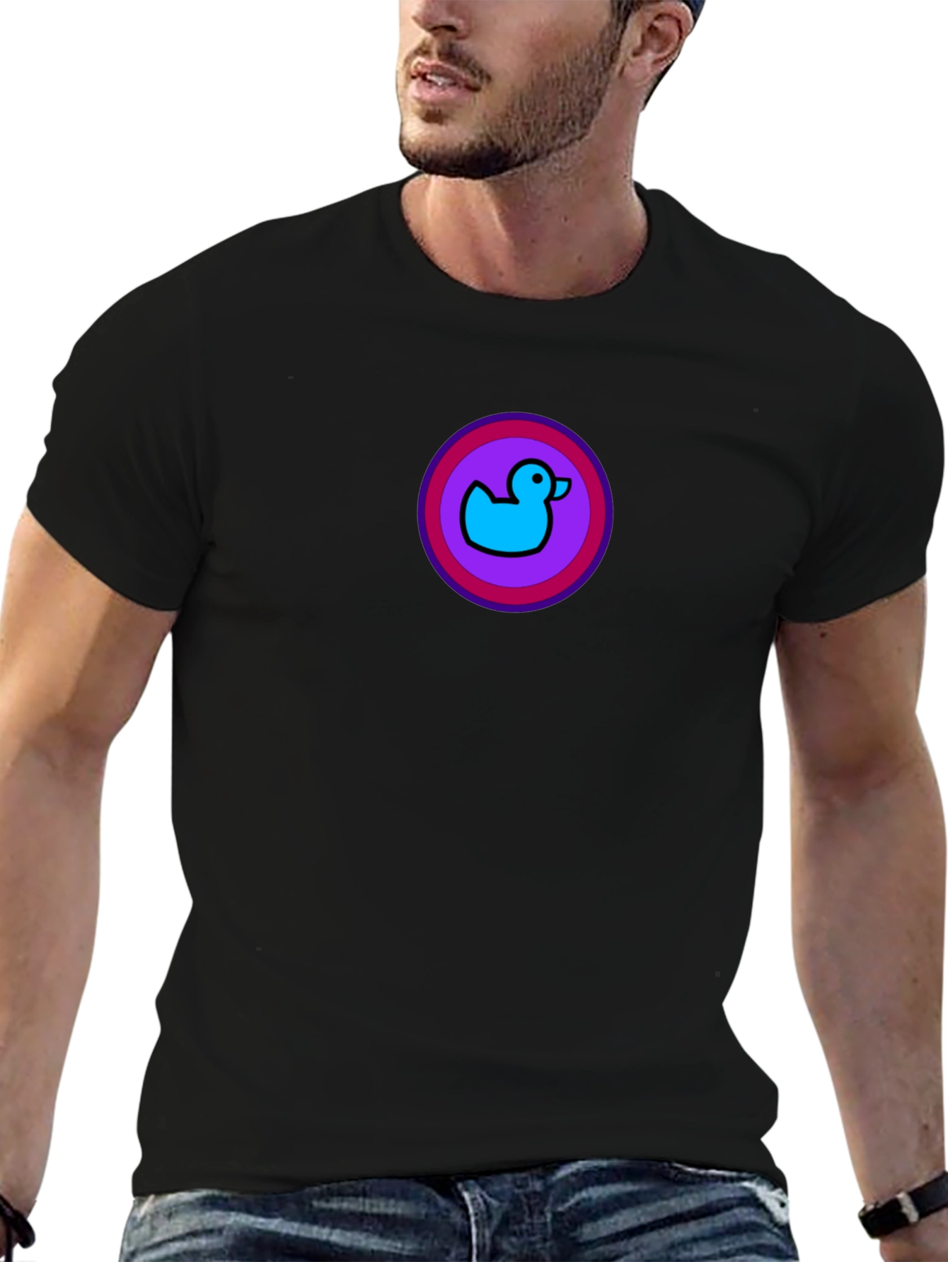 Duck Icon Graphic Tee - Black