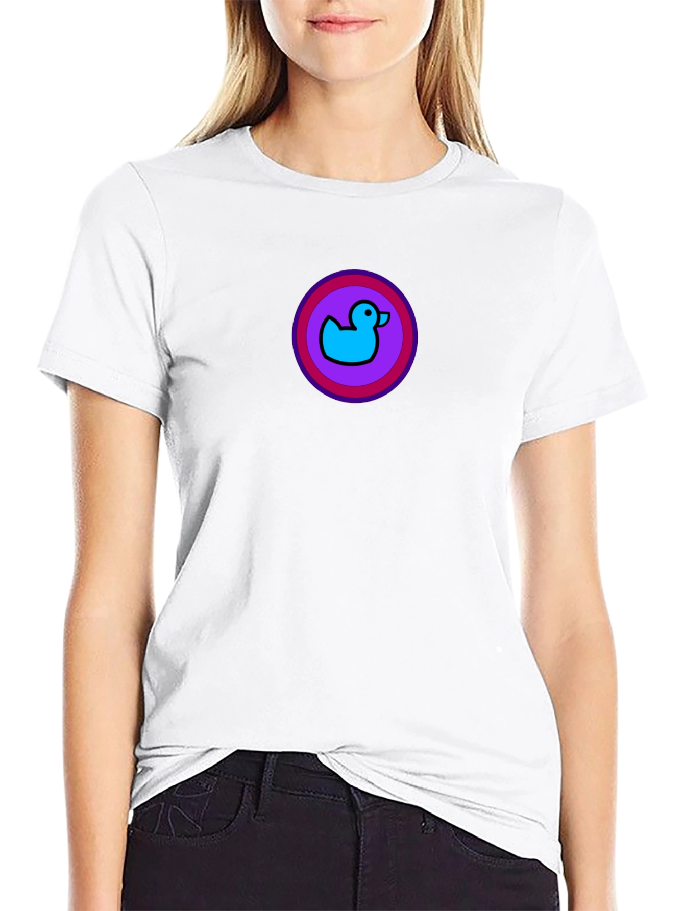 Duck Icon Graphic Tee - Black