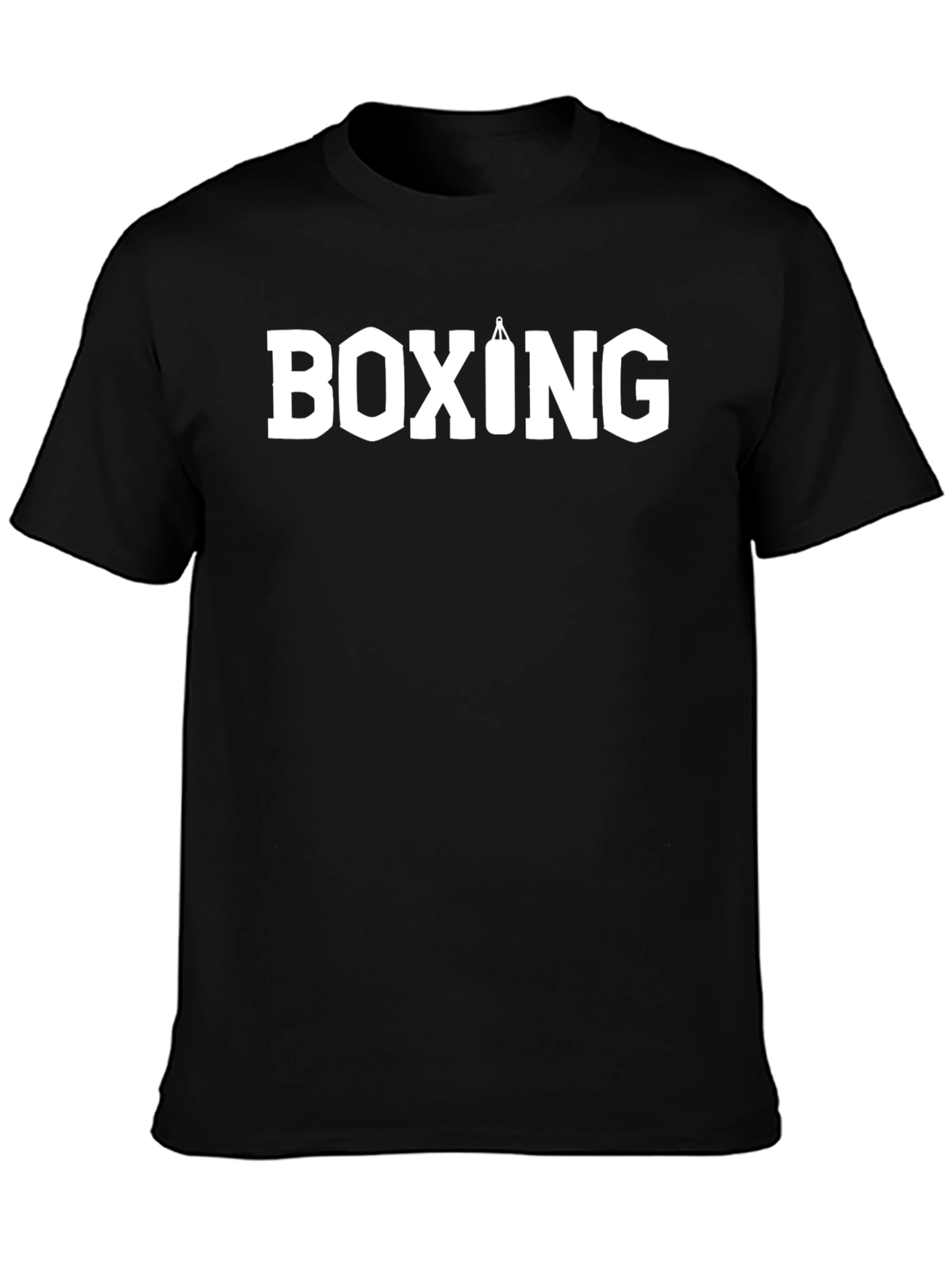 Boxing T-Shirt - Black Tee with Punching Bag Graphic