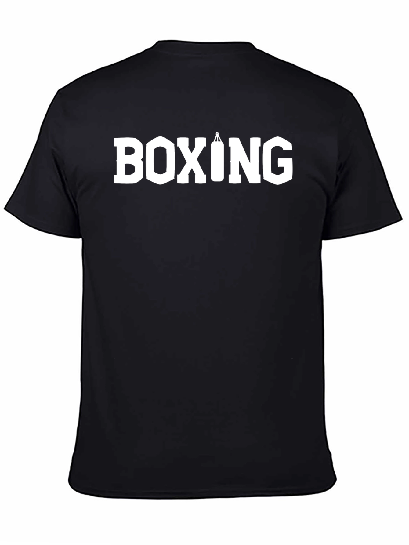 Boxing T-Shirt - Black Tee with Punching Bag Graphic