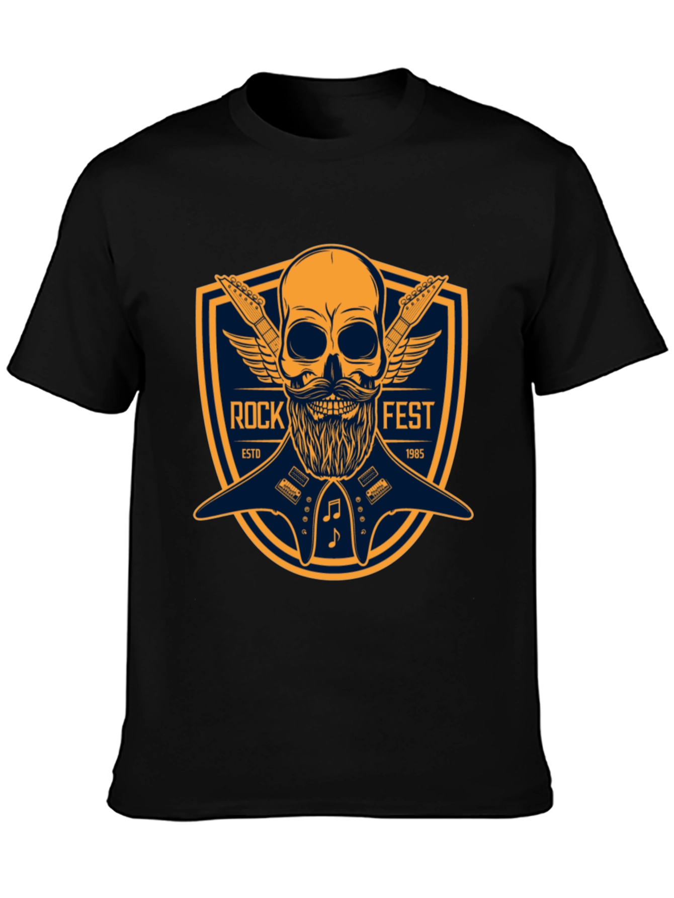 Rock Fest Skull & Guitar Graphic Tee