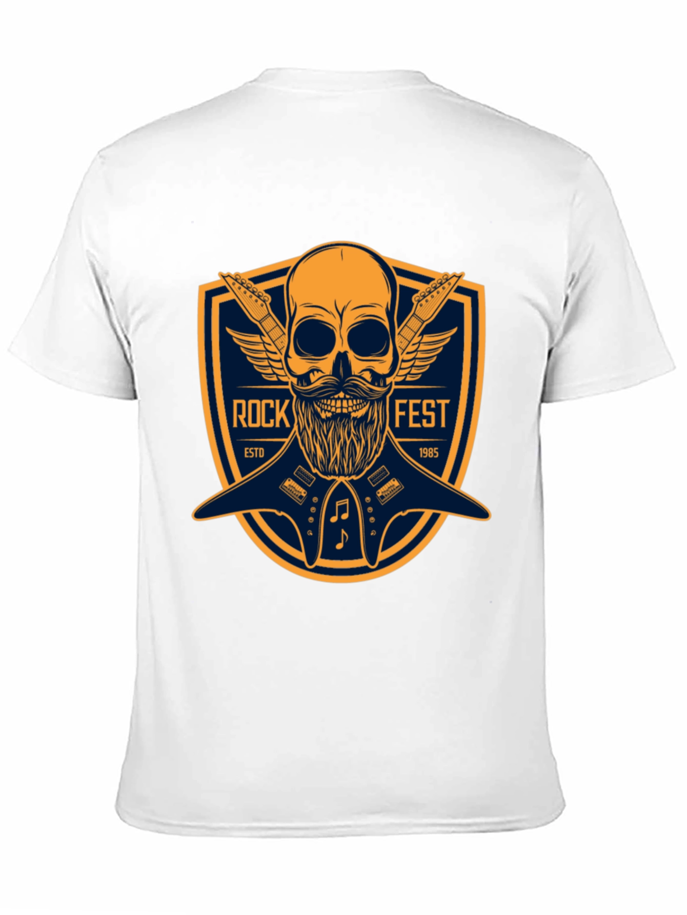 Rock Fest Skull & Guitar Graphic Tee