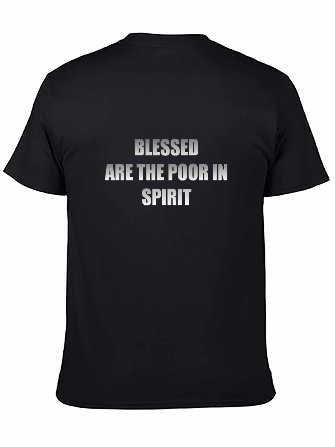 Blessed Are The Poor In Spirit Black T-Shirt