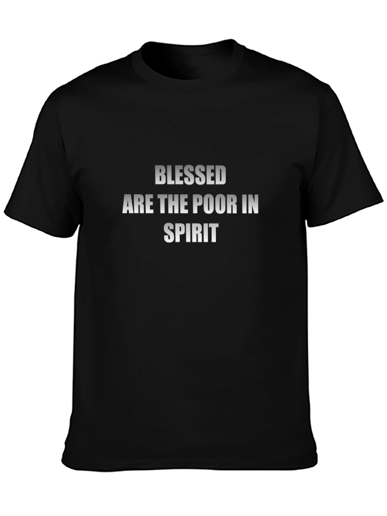Blessed Are The Poor In Spirit Black T-Shirt