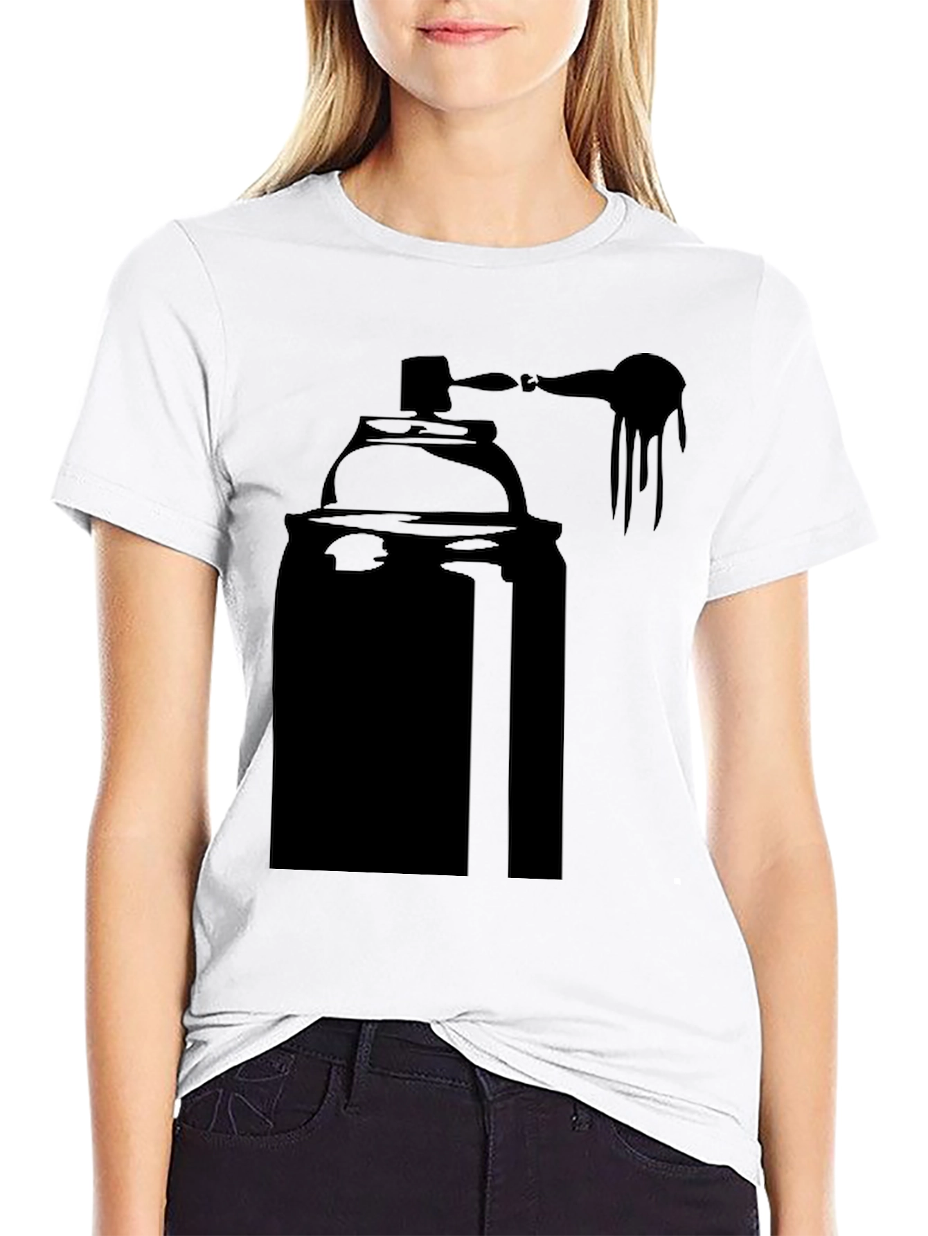 Spray Paint Can Graphic Tee - Black T-Shirt