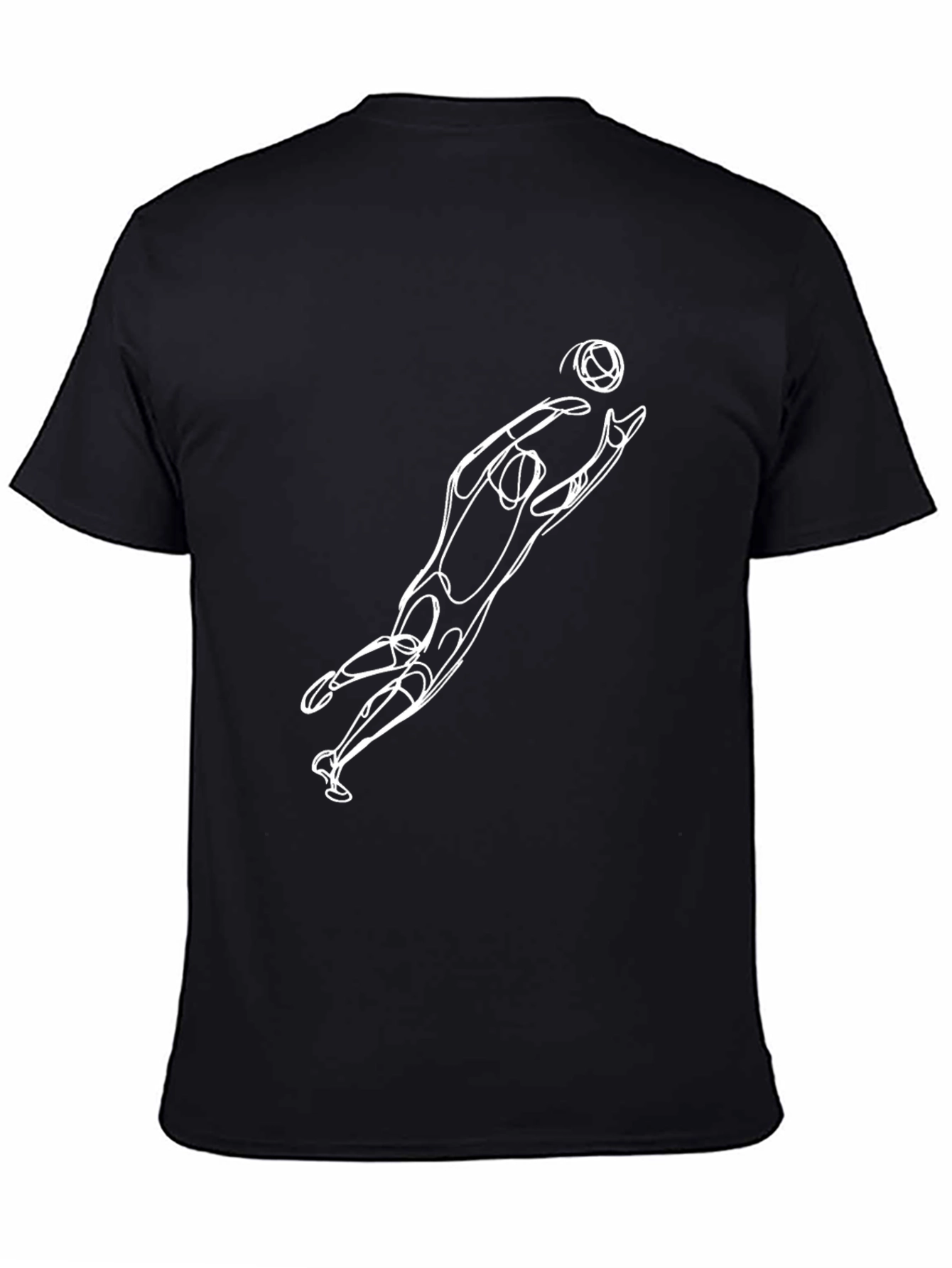 Abstract Goalie Black T-Shirt
