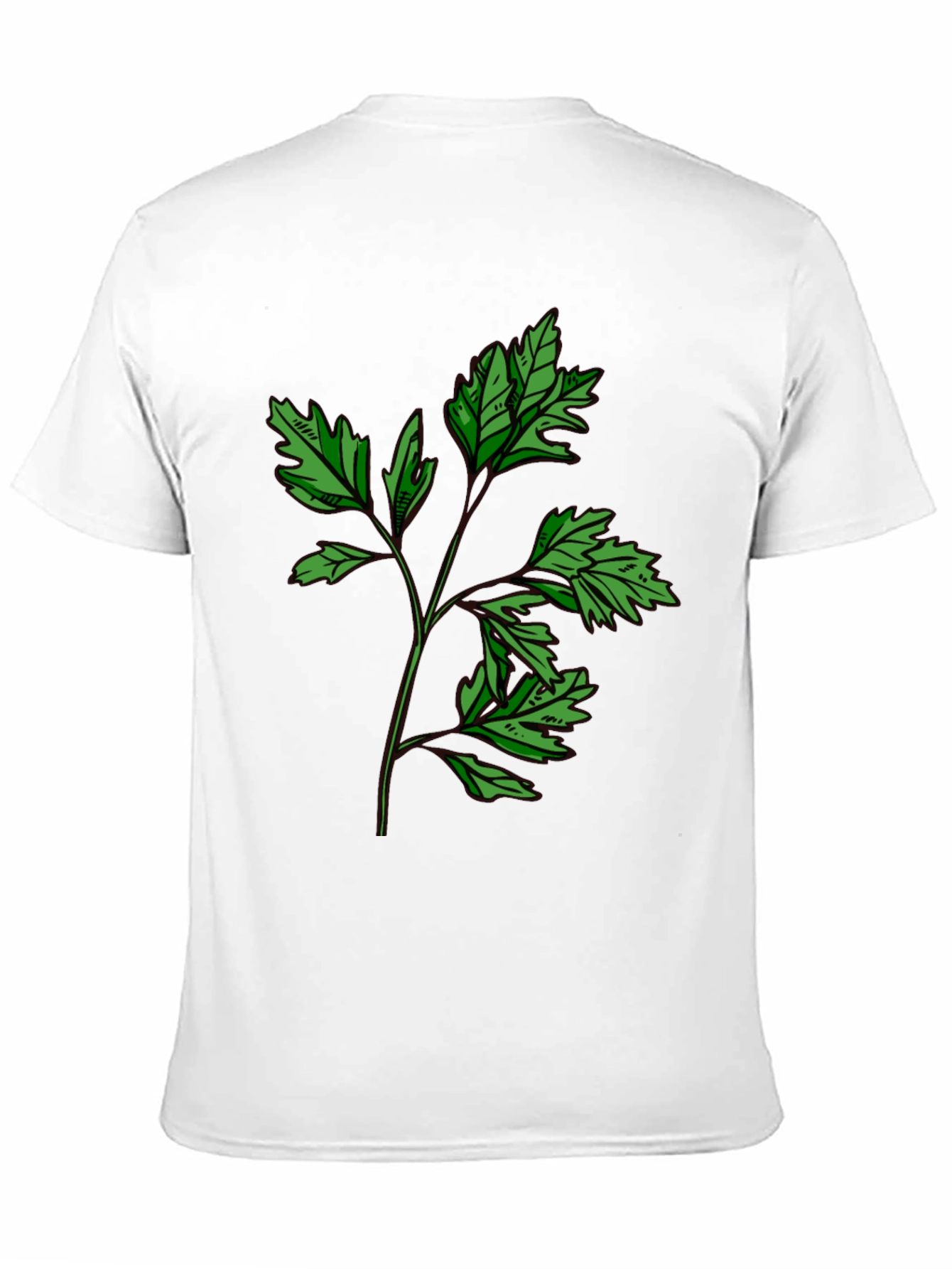 Botanical Print Black T-Shirt - Nature Inspired Style
