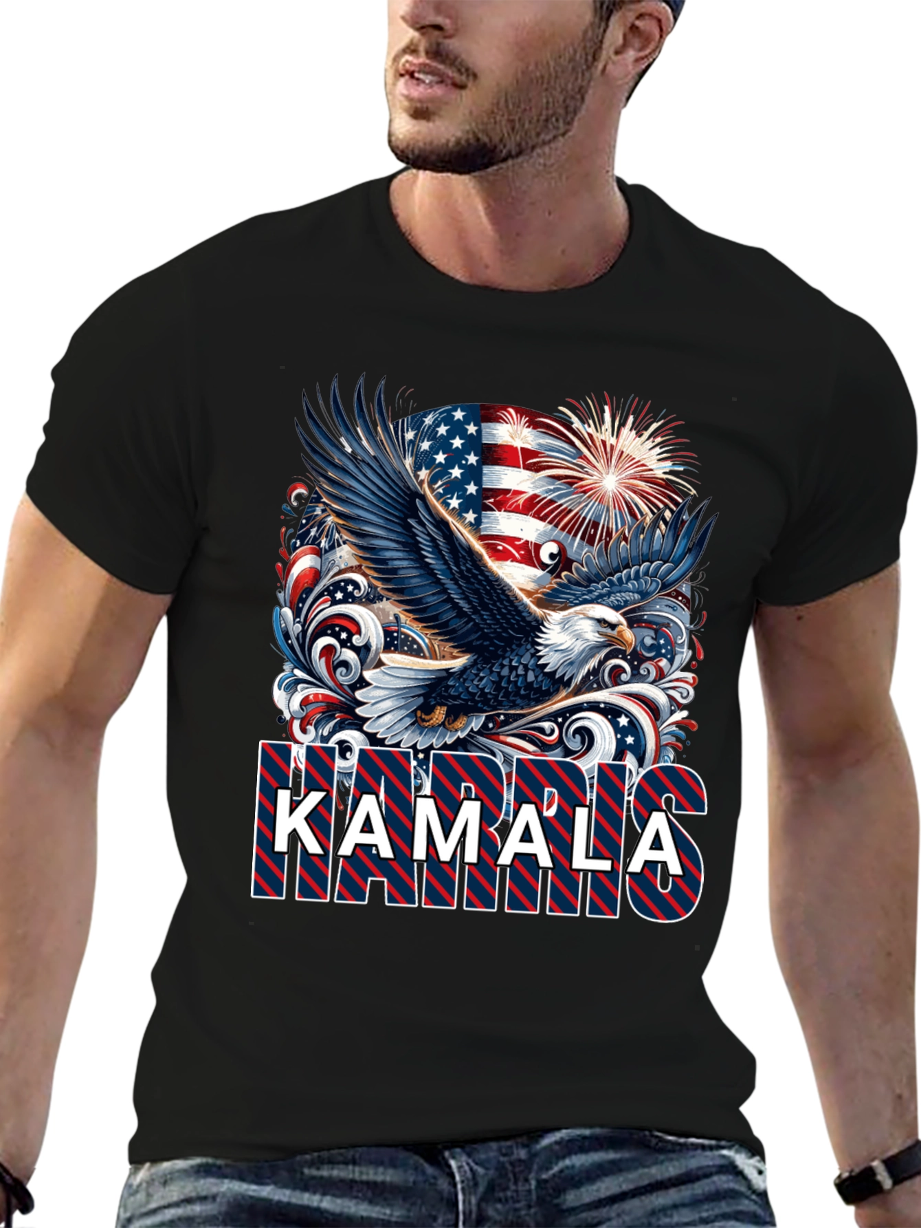 Kamala Harris Patriotic Eagle T-Shirt