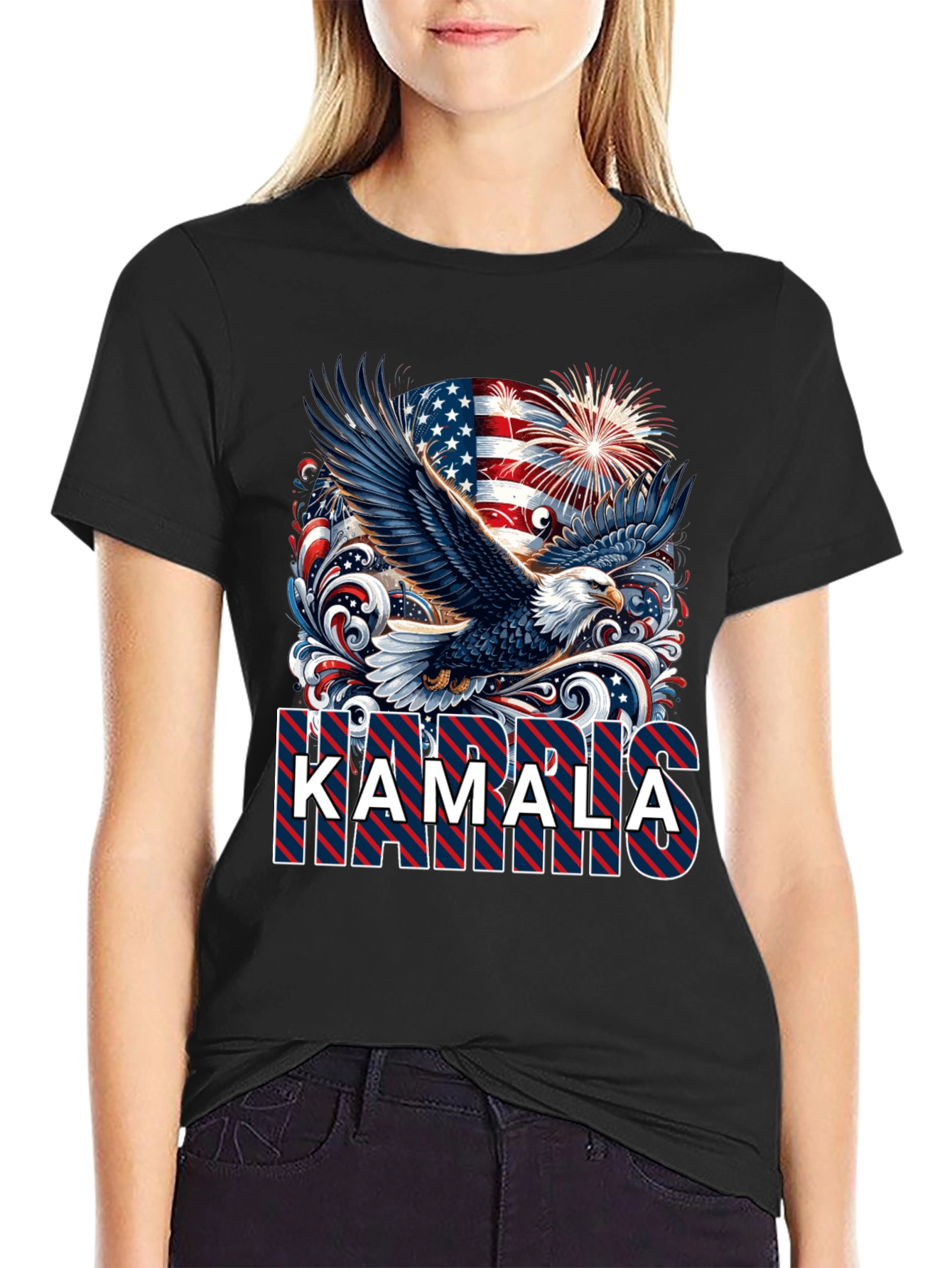 Kamala Harris Patriotic Eagle T-Shirt