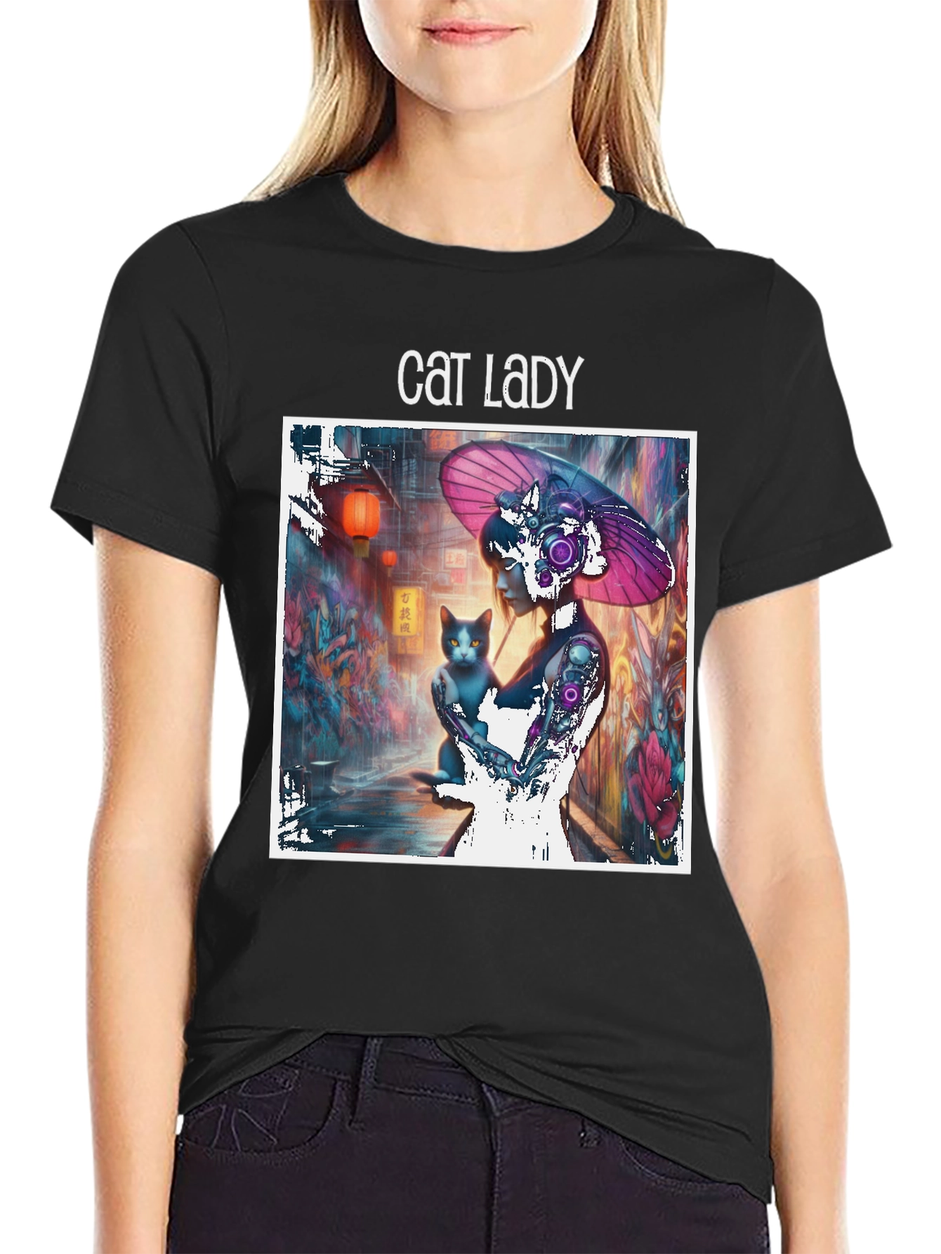 Cat Lady Graphic T-Shirt