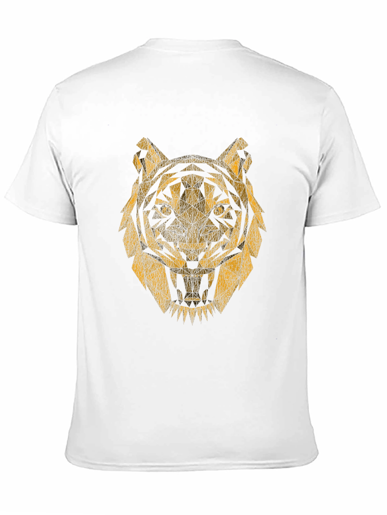 Geometric Tiger Graphic Tee - Black
