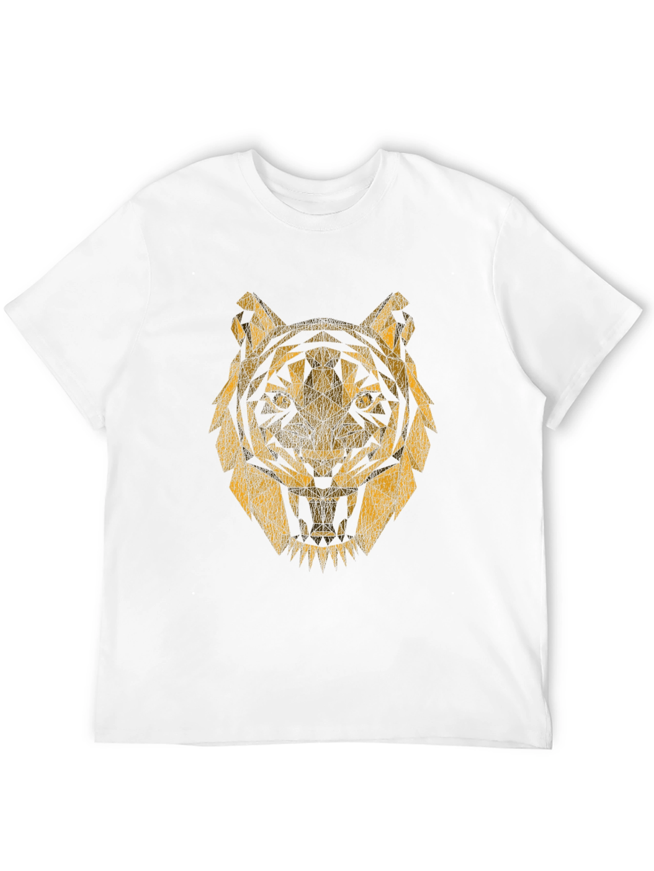 Geometric Tiger Graphic Tee - Black