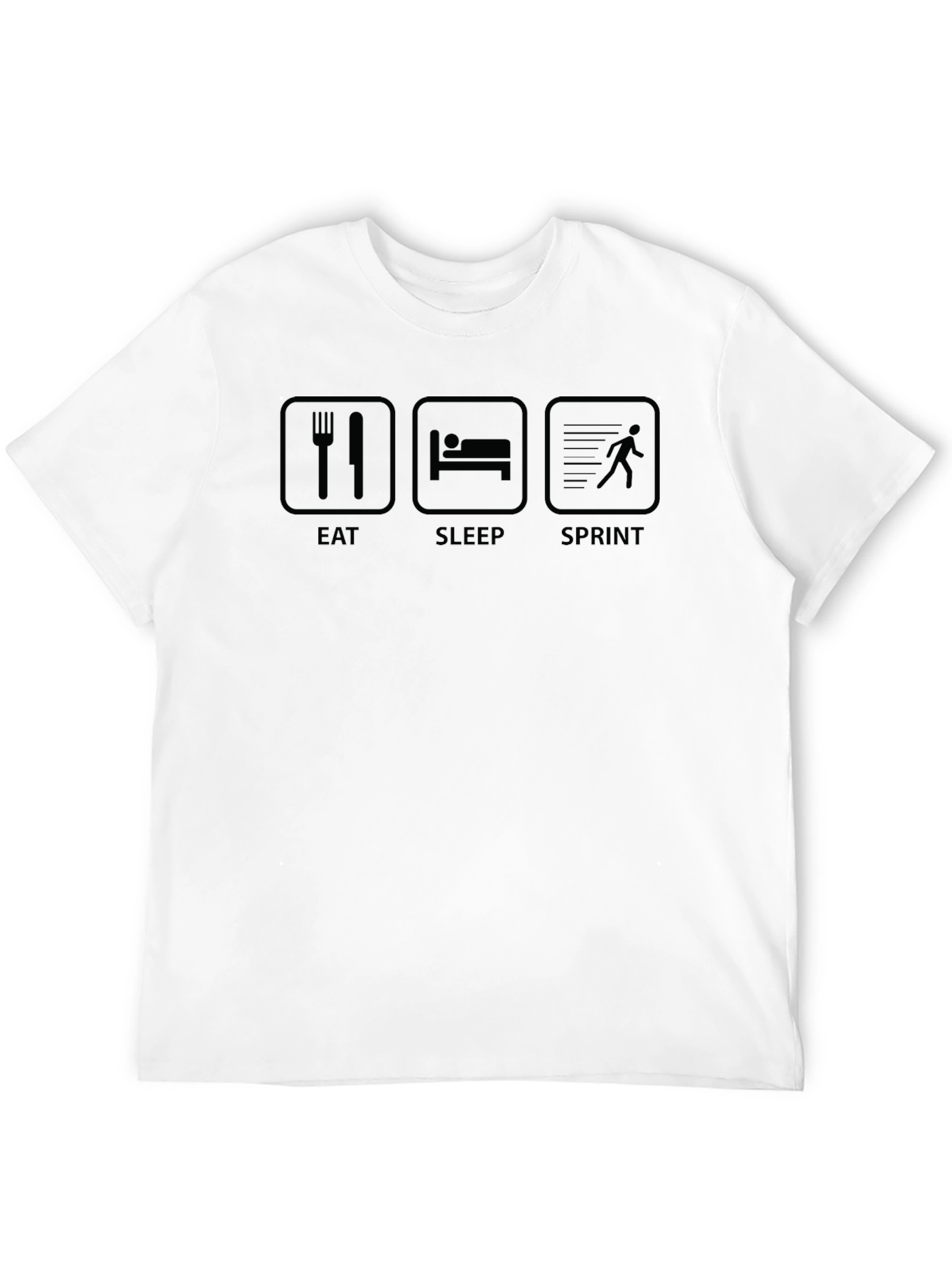 Eat Sleep Sprint Black Graphic Tee