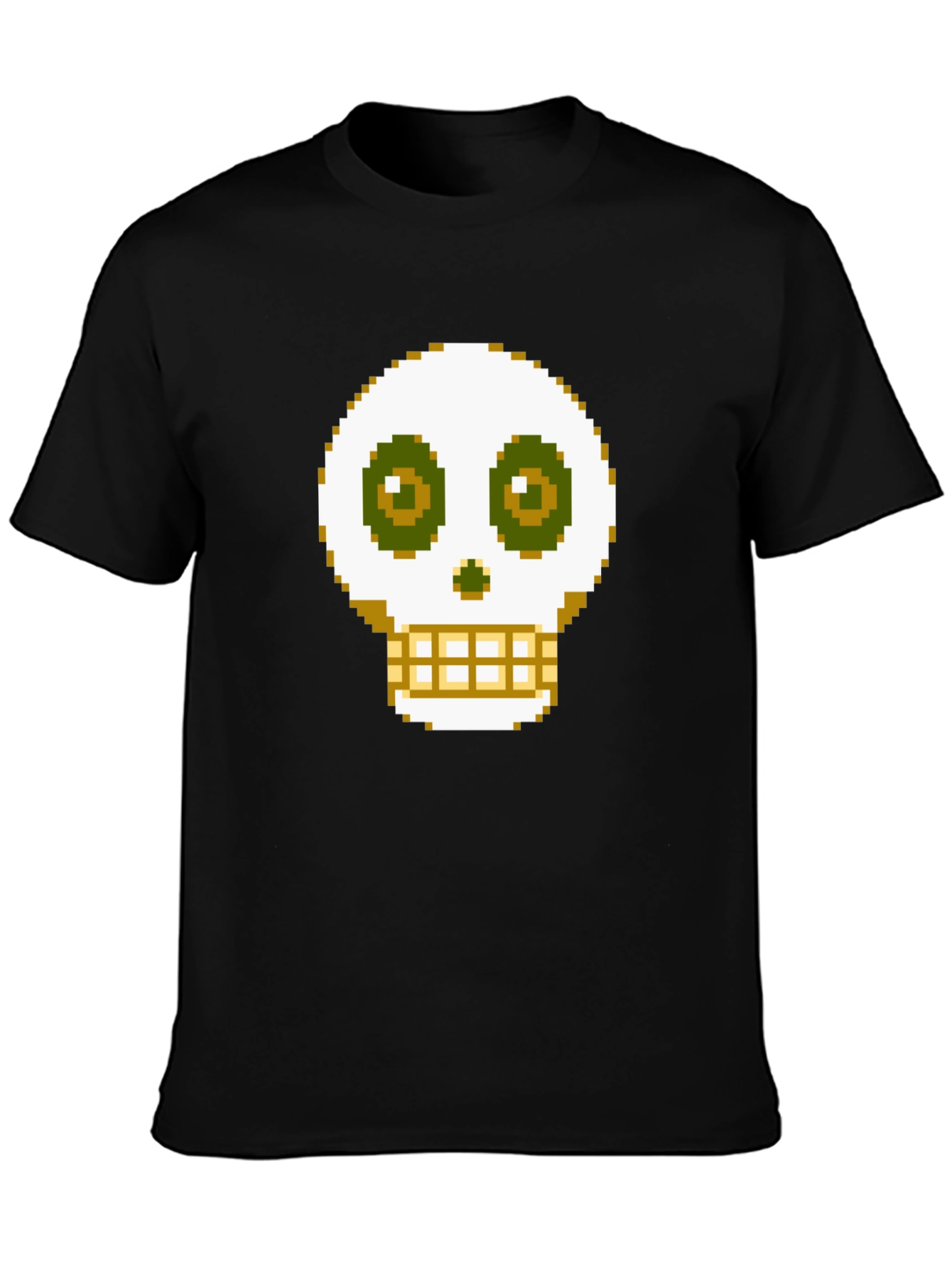 Pixel Skull Graphic Tee - Gamer Style Shirt