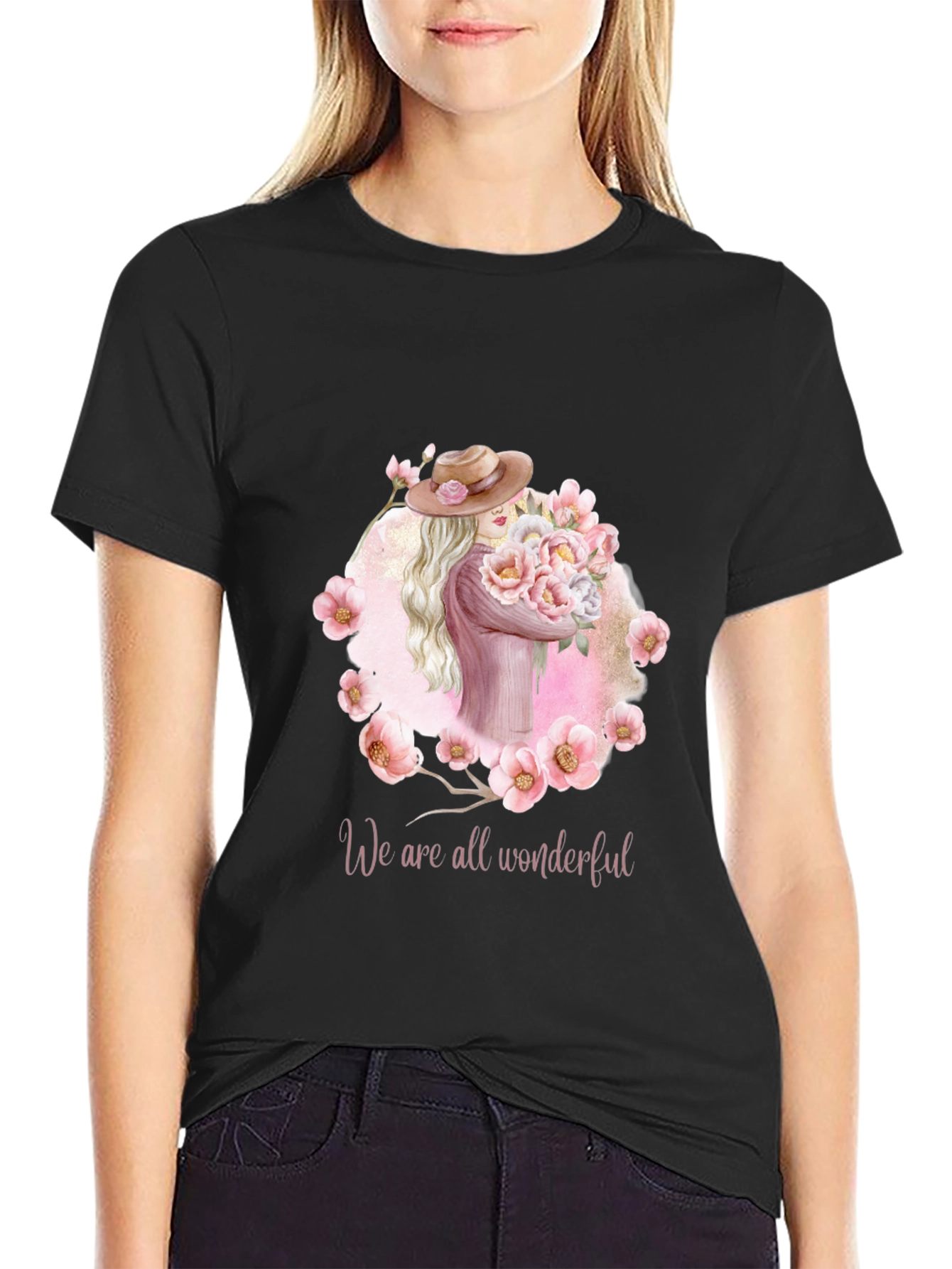 Wonderful Womens T-Shirt - Floral Design