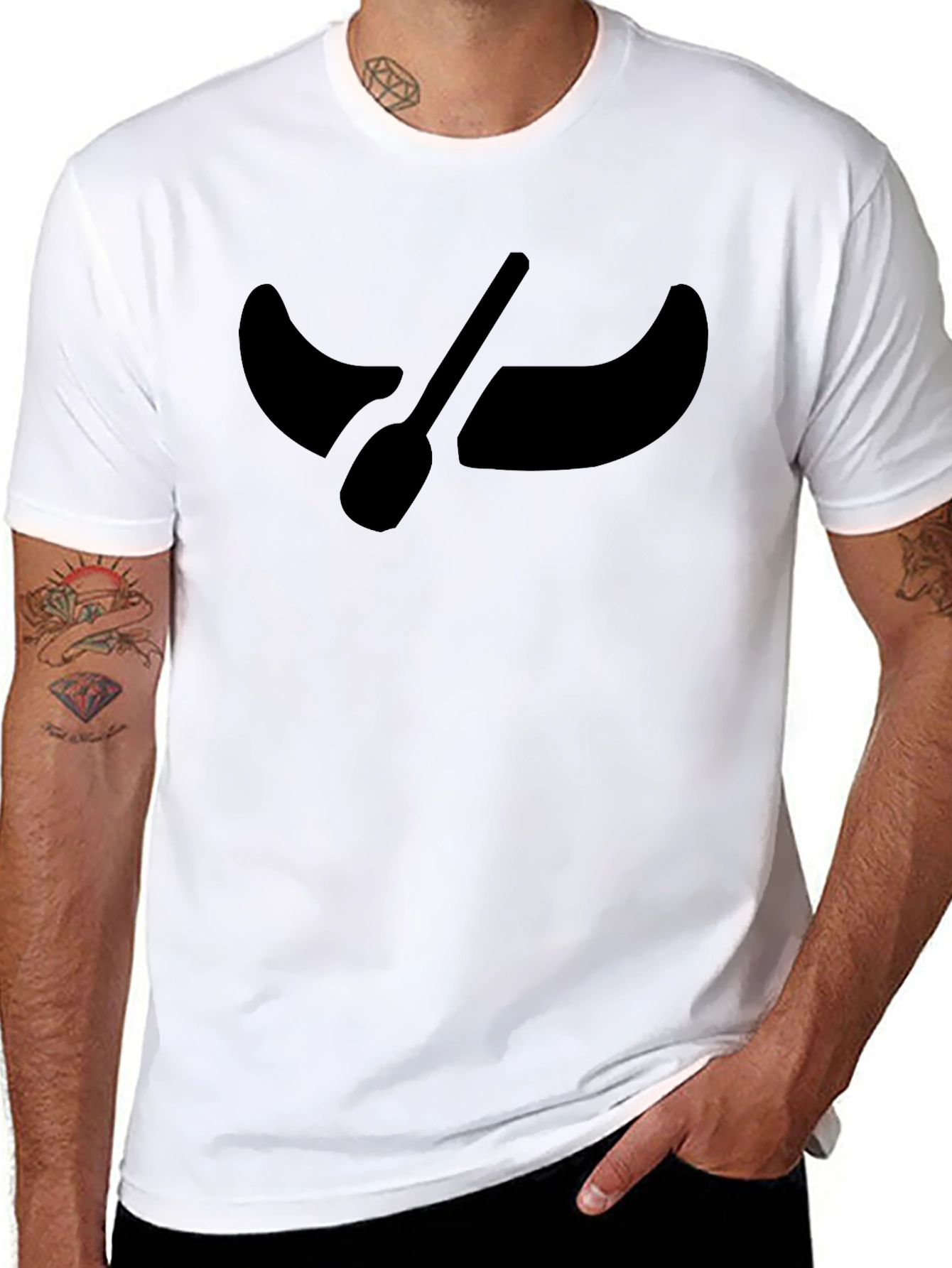 Canoe Paddle Graphic Tee - Black