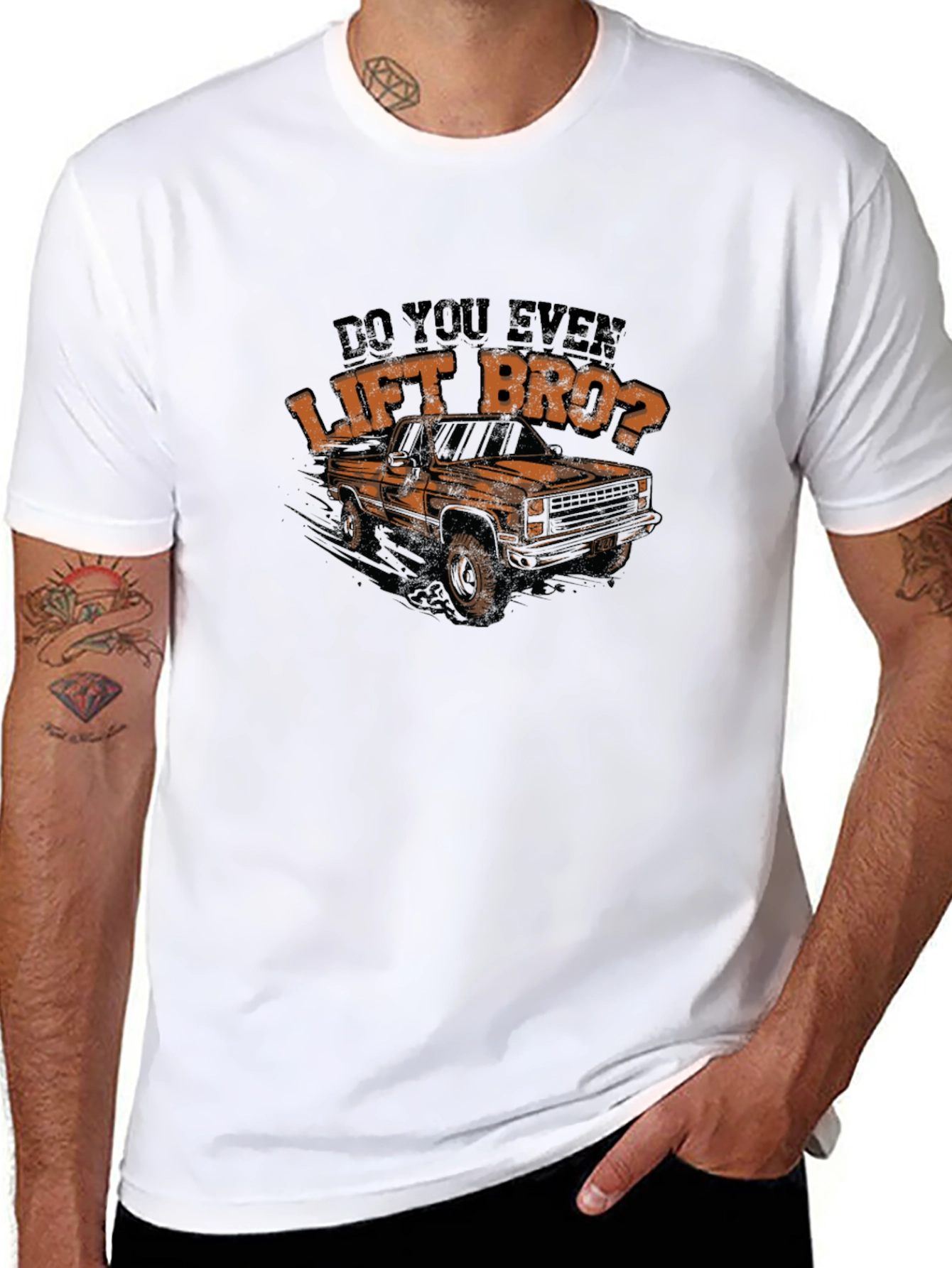 Do You Even Lift Bro Truck Graphic Tee