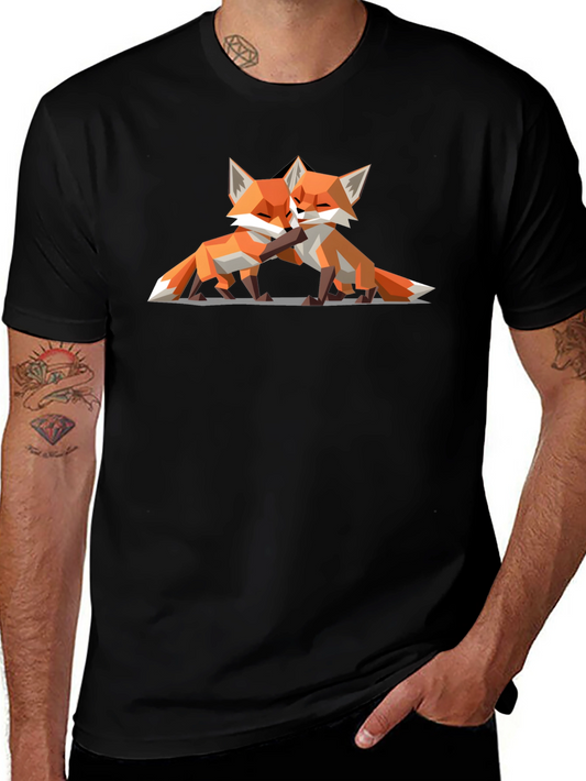 Geometric Fox T-Shirt - Modern Animal Lover Tee