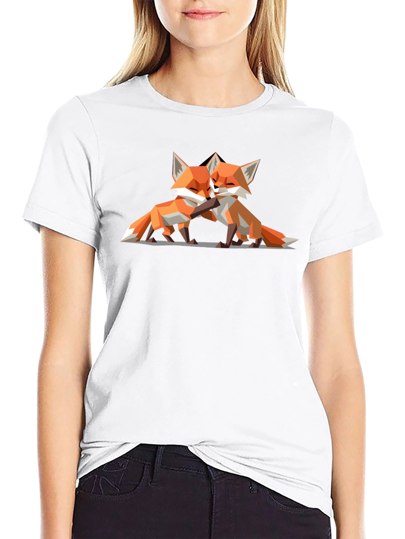 Geometric Fox T-Shirt - Modern Animal Lover Tee