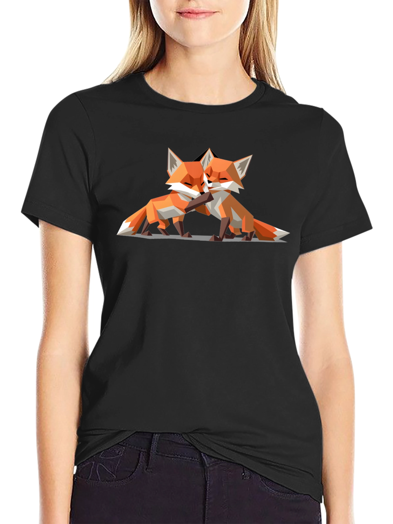 Geometric Fox T-Shirt - Modern Animal Lover Tee