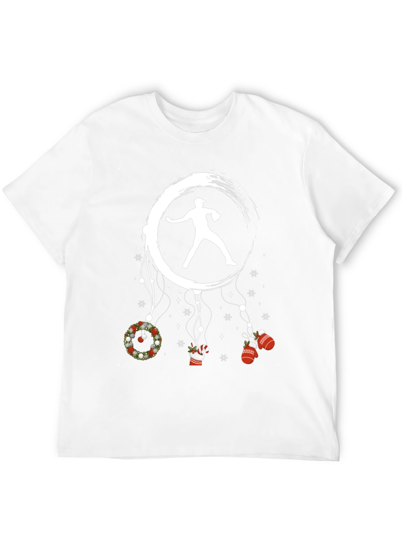 Baseball Christmas T-Shirt Pitcher Design