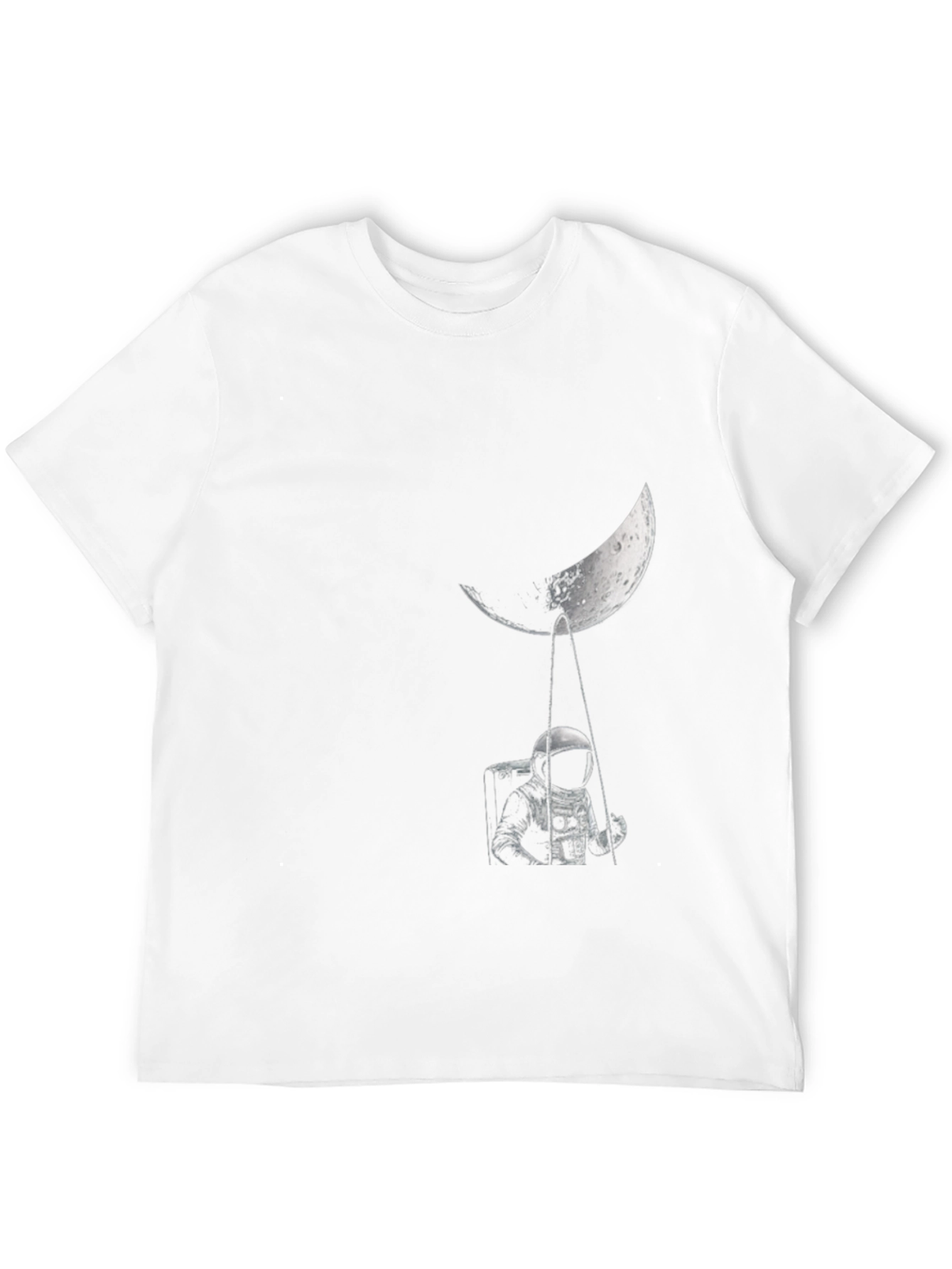 Astronaut Moon Swing Graphic Tee - Unisex Black T-Shirt