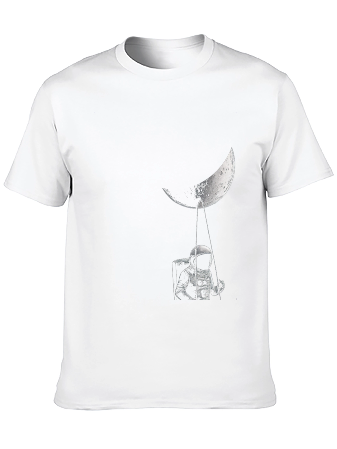Astronaut Moon Swing Graphic Tee - Unisex Black T-Shirt