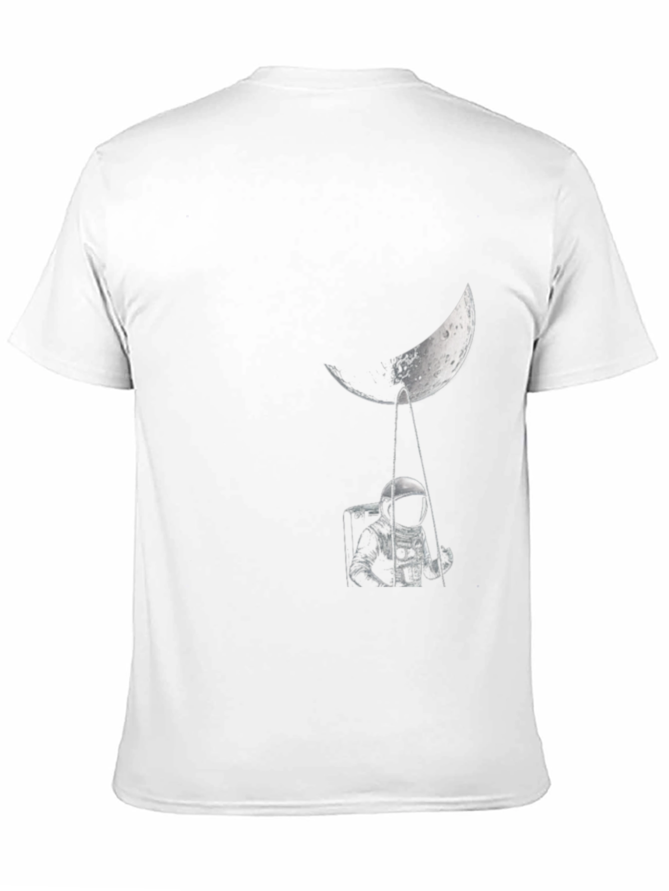 Astronaut Moon Swing Graphic Tee - Unisex Black T-Shirt
