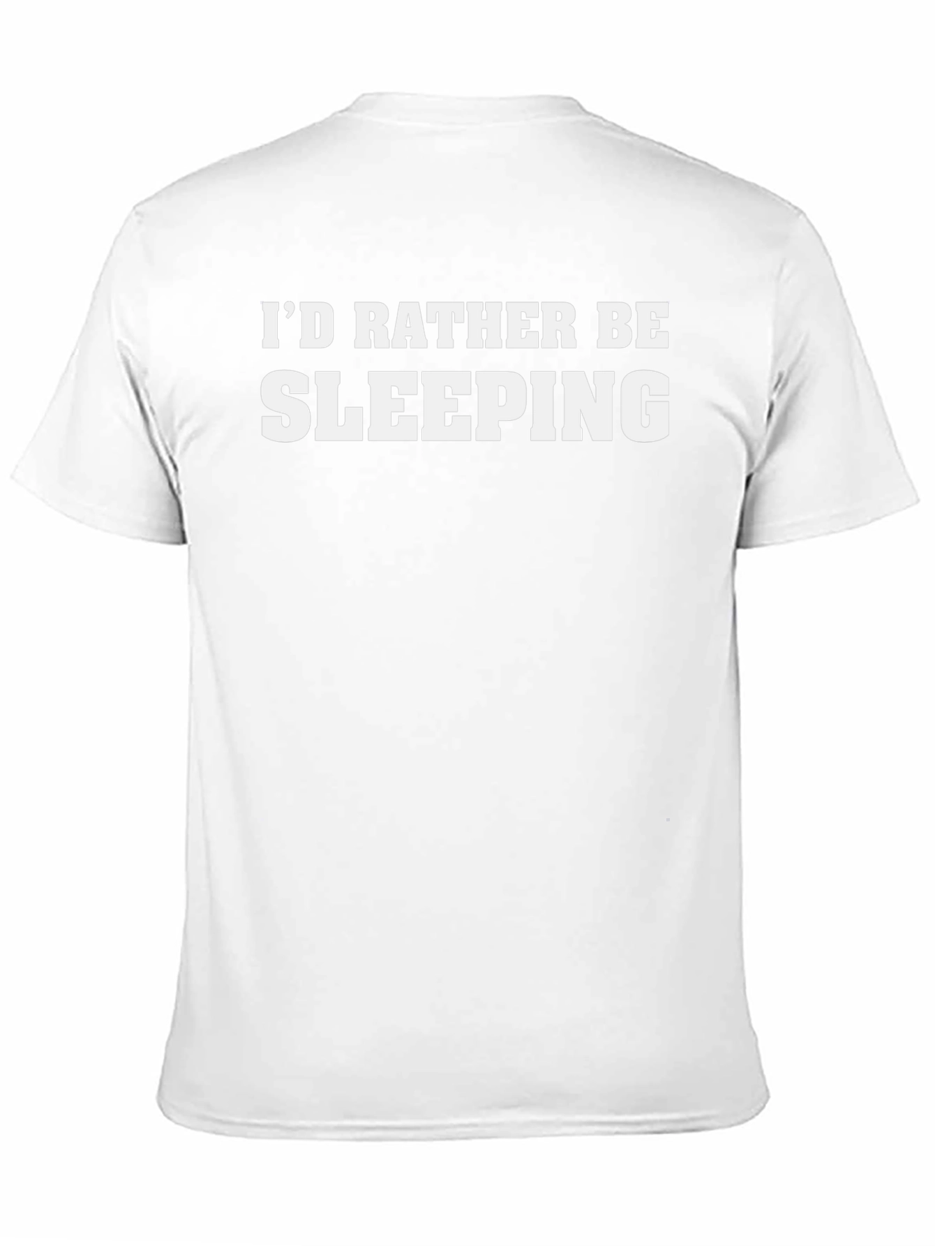 Id Rather Be Sleeping T-Shirt - Black Cotton